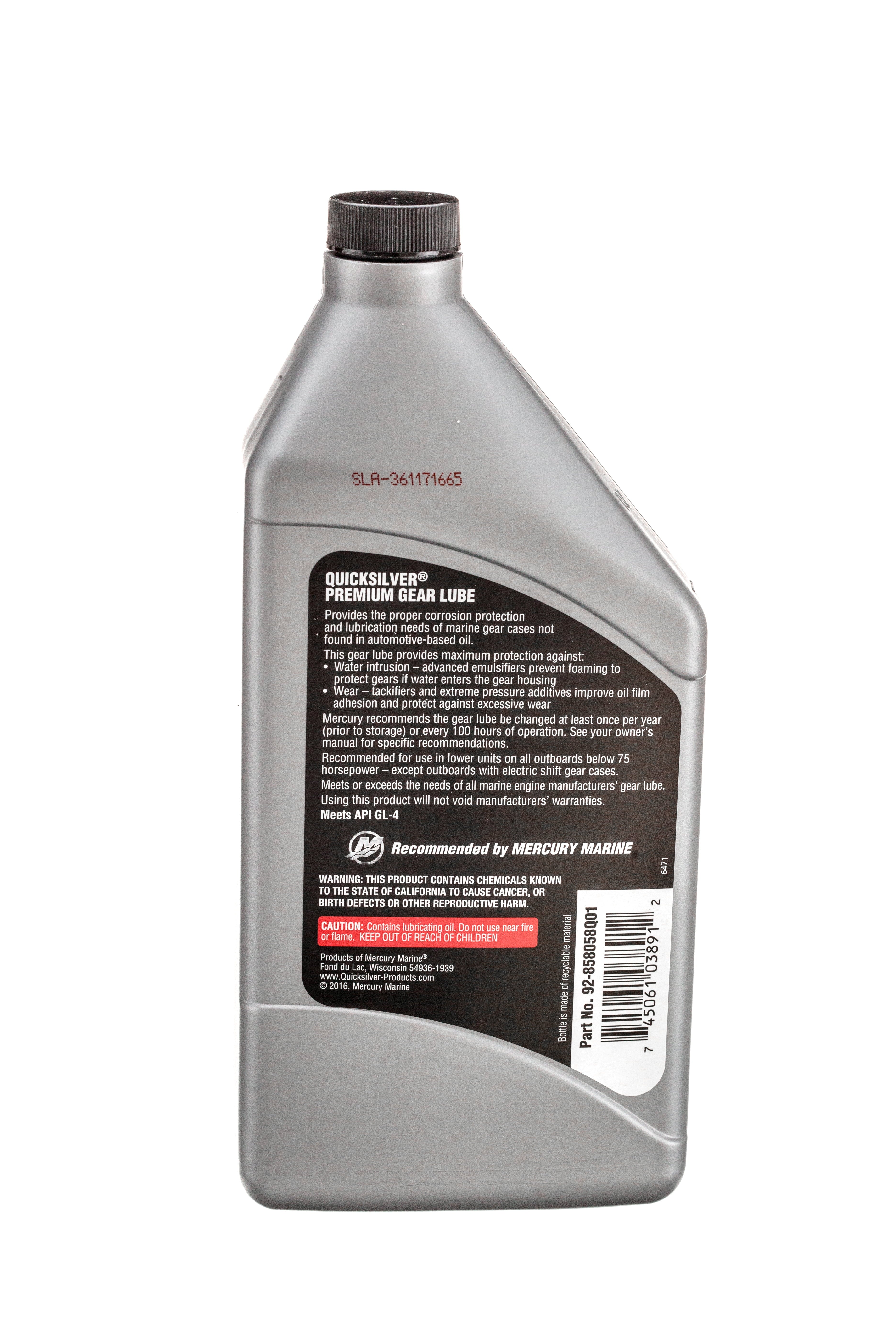 Quicksilver 80W-90 Premium Gear Lube - Marine Engine - 32 Ounce