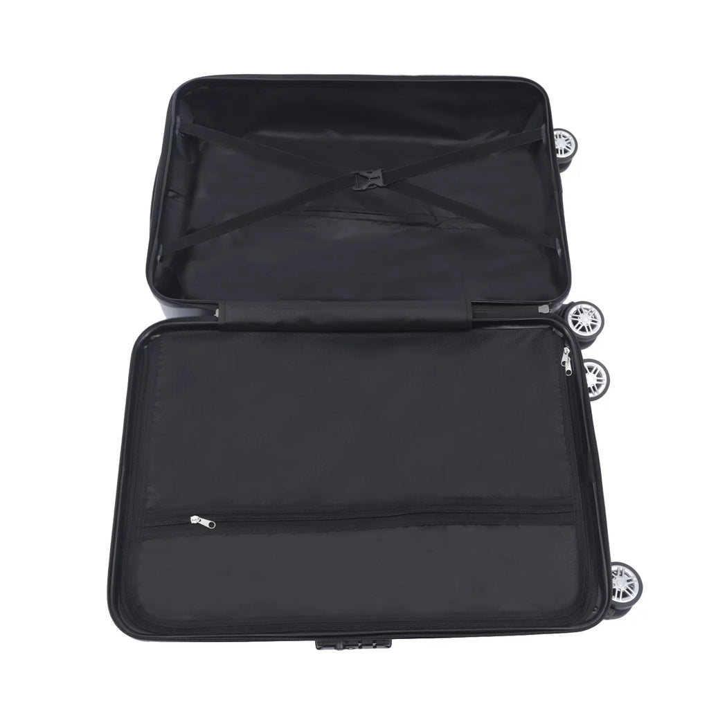 Wuzstar 24" Traveling Luggage PC+ABS Luggage Bags with TSA Lock Long-lasting Spinner Wheels Hardside Carry On Suitcase , Silver