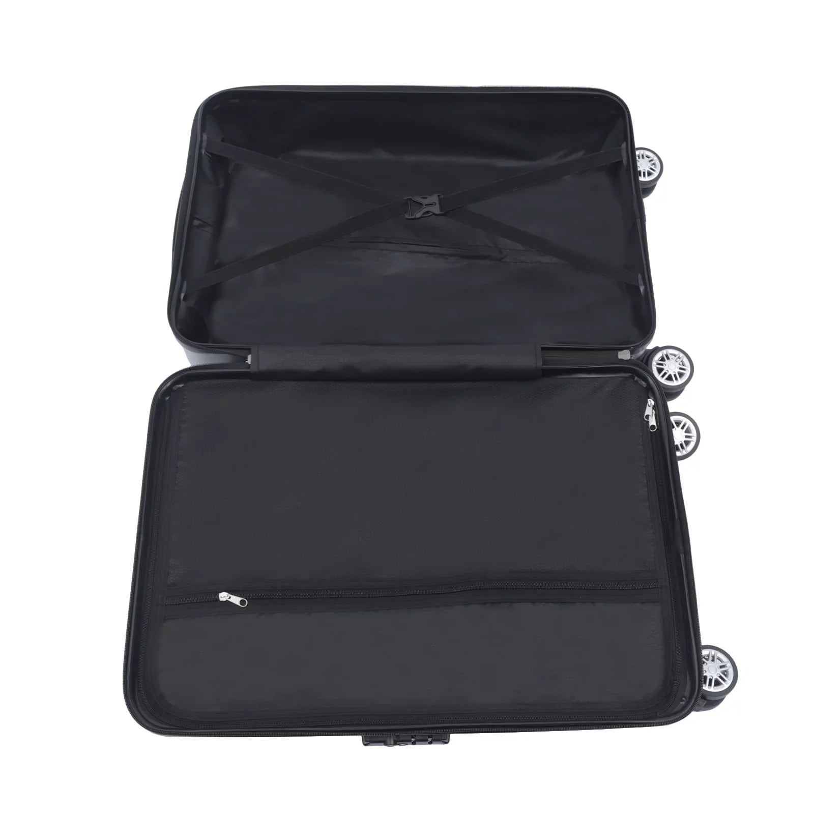 Wuzstar 24" Traveling Luggage PC+ABS Luggage Bags with TSA Lock Long-lasting Spinner Wheels Hardside Carry On Suitcase , Silver