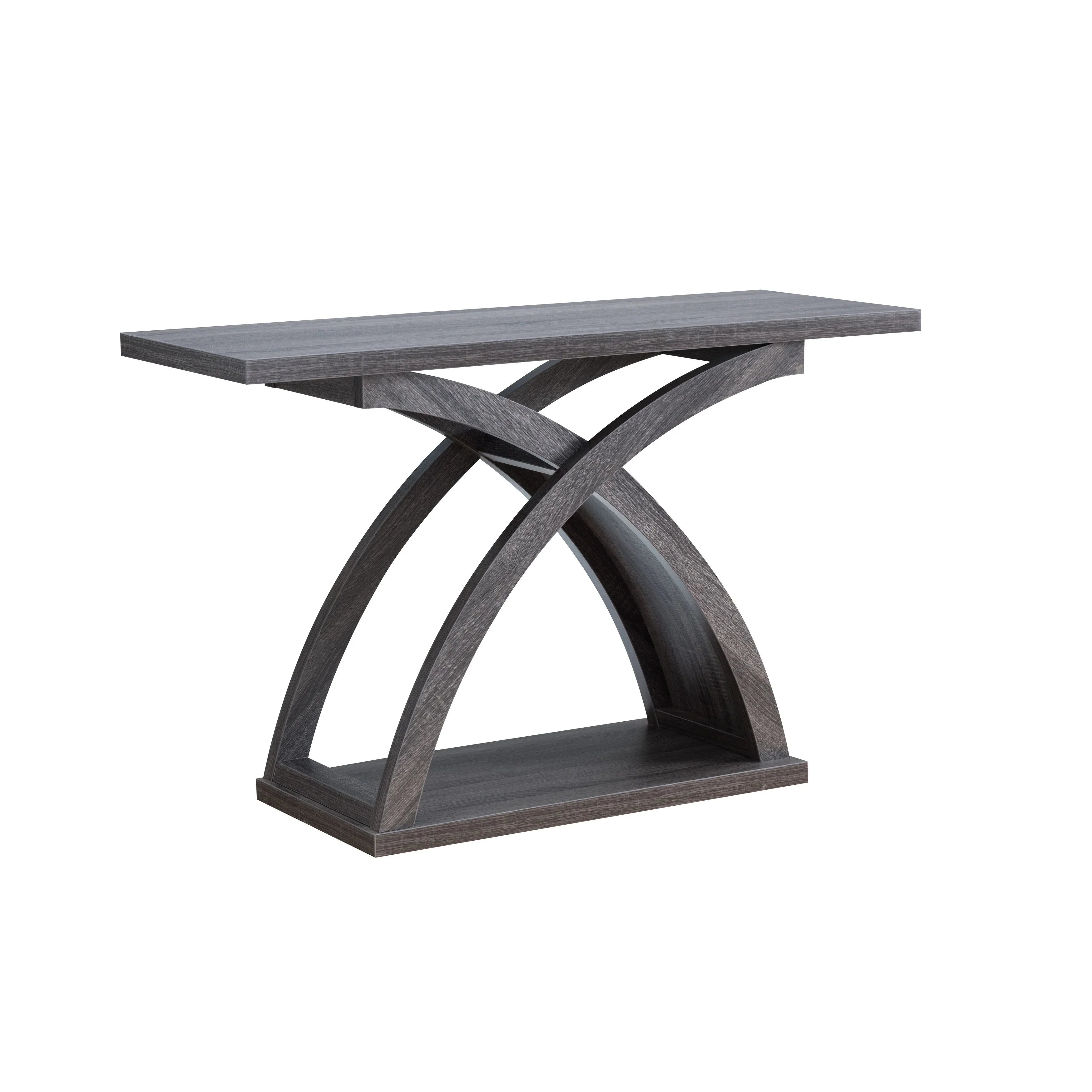 Denhour DH BASIC Transitional Distressed Grey 47-inch 1-Shelf Sofa Table by