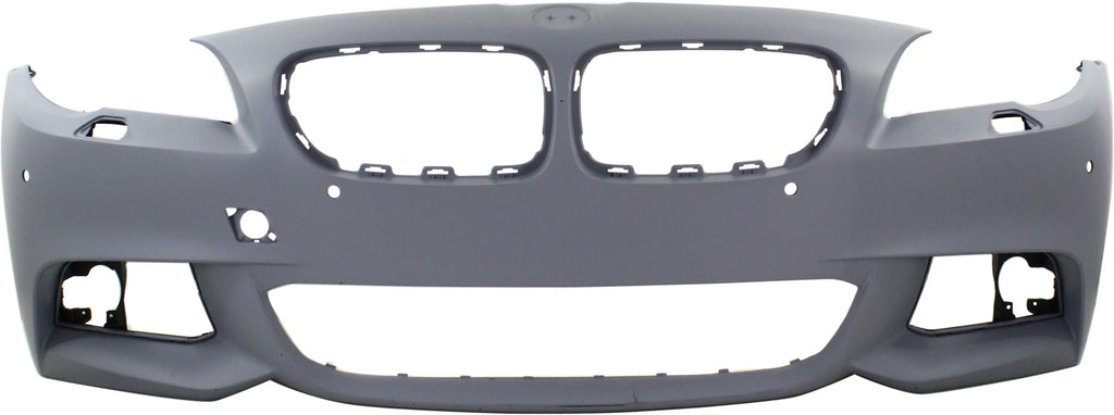 Front BUMPER Shield Matching For BMW 5-Series 2011-2013 Primed with M Pkg with PDC Sensor Holes with Side View Camera Sedan