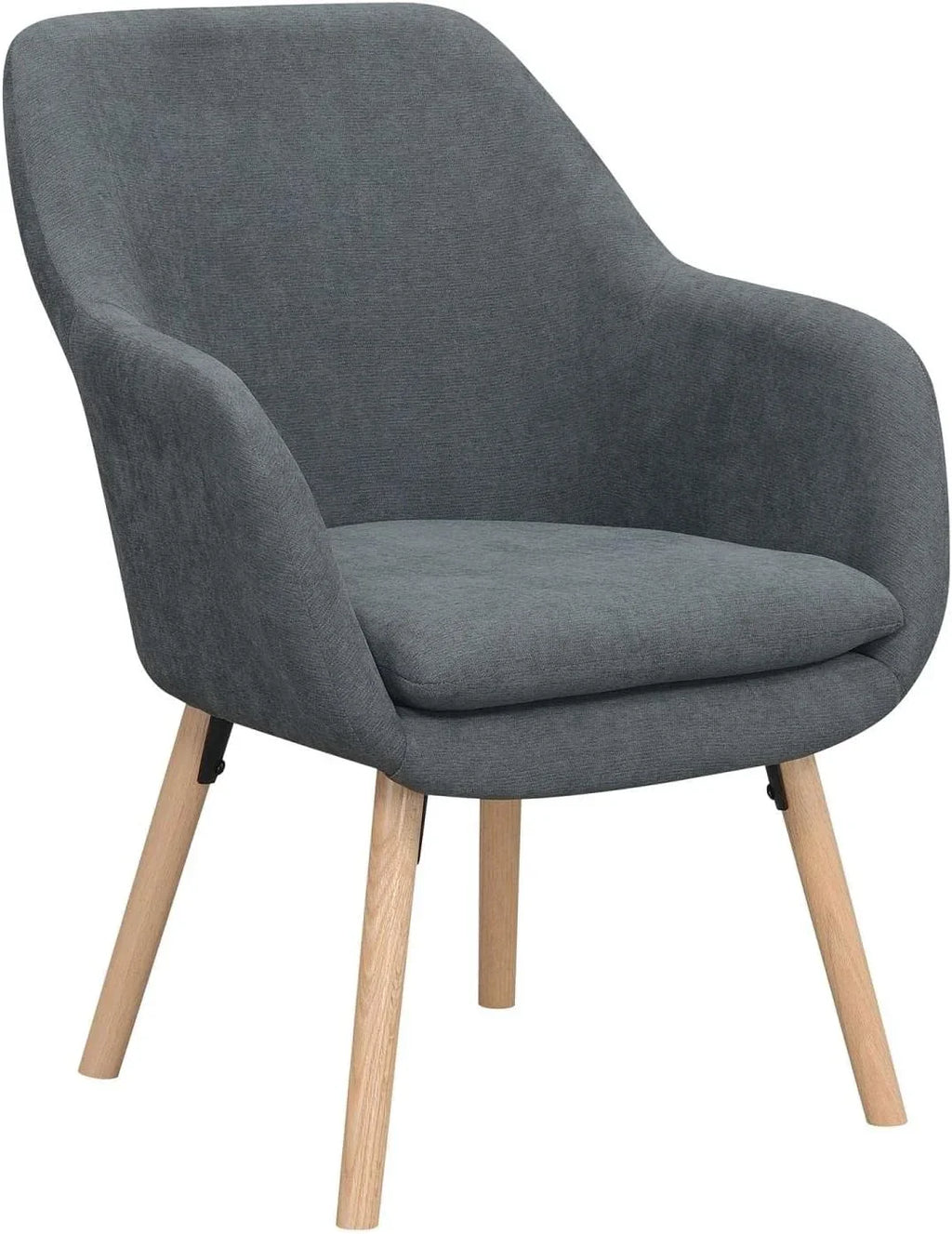 Take A Seat Charlotte Accet Chair, 25.25" L X 26.75" W X 33.5" H, Slate Gray Lie