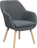 Take A Seat Charlotte Accet Chair, 25.25" L X 26.75" W X 33.5" H, Slate Gray Lie