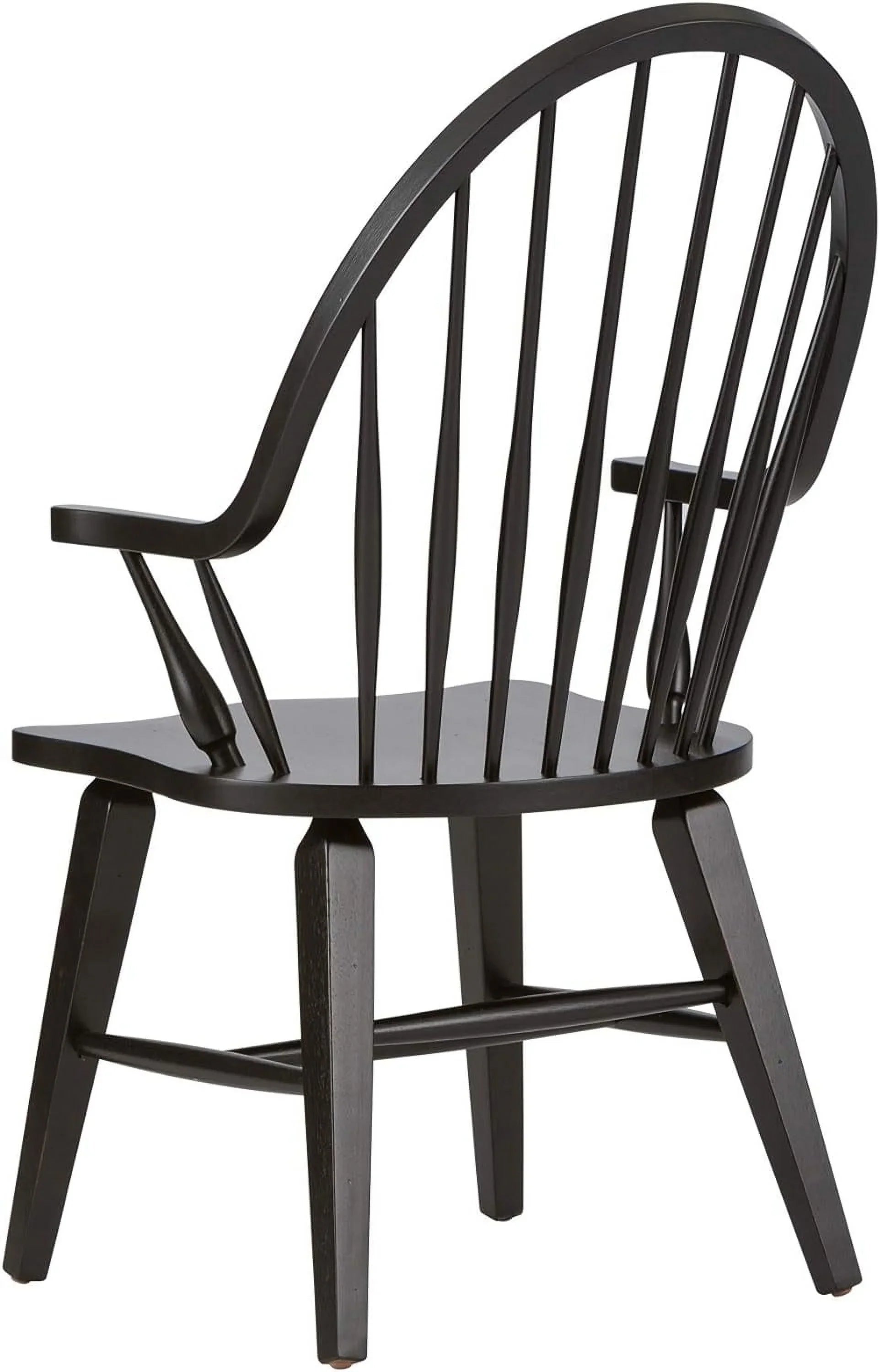 Windsor Back Arm Chair, W25 X D25 X H41, Black