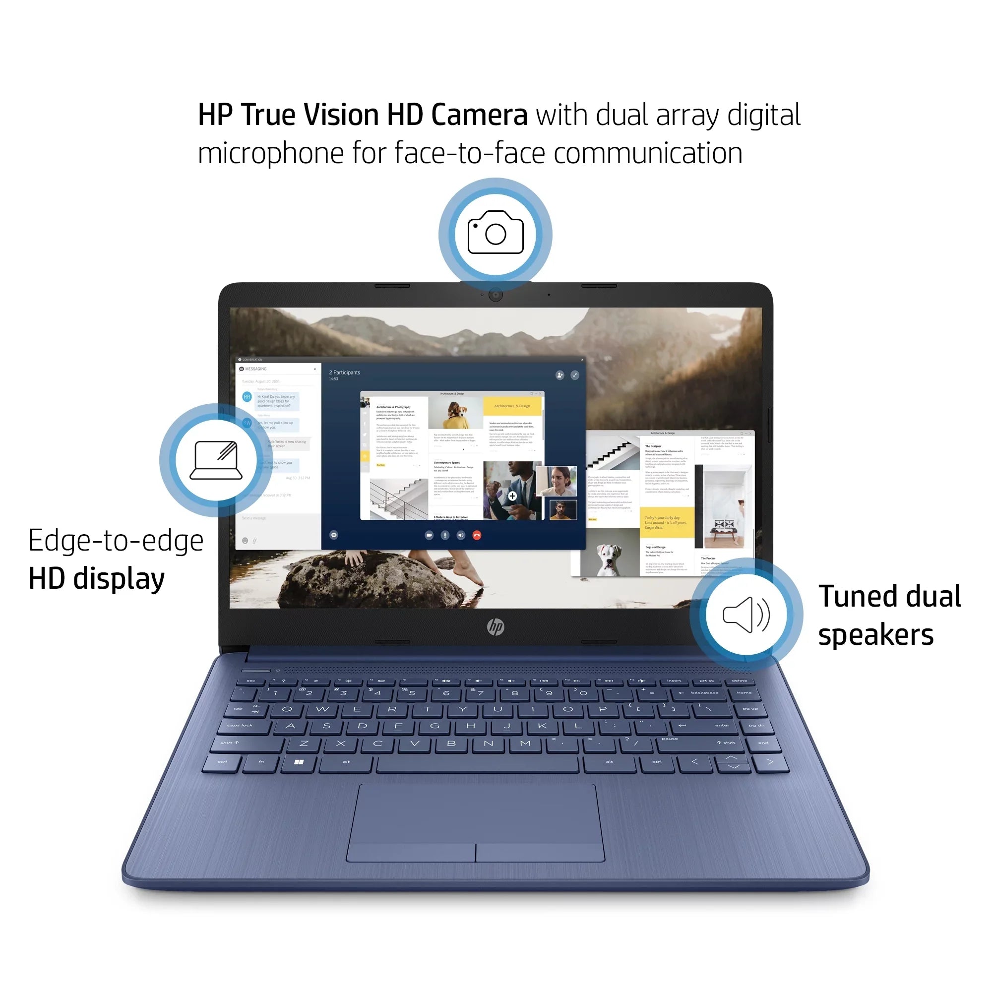 Restored HP 14-cf2111wm Stream 14" HD Celeron N4120 1.1GHz UHD Graphics 600 4GB RAM 64GB SSD Win 11 Home Blue (Refurbished)