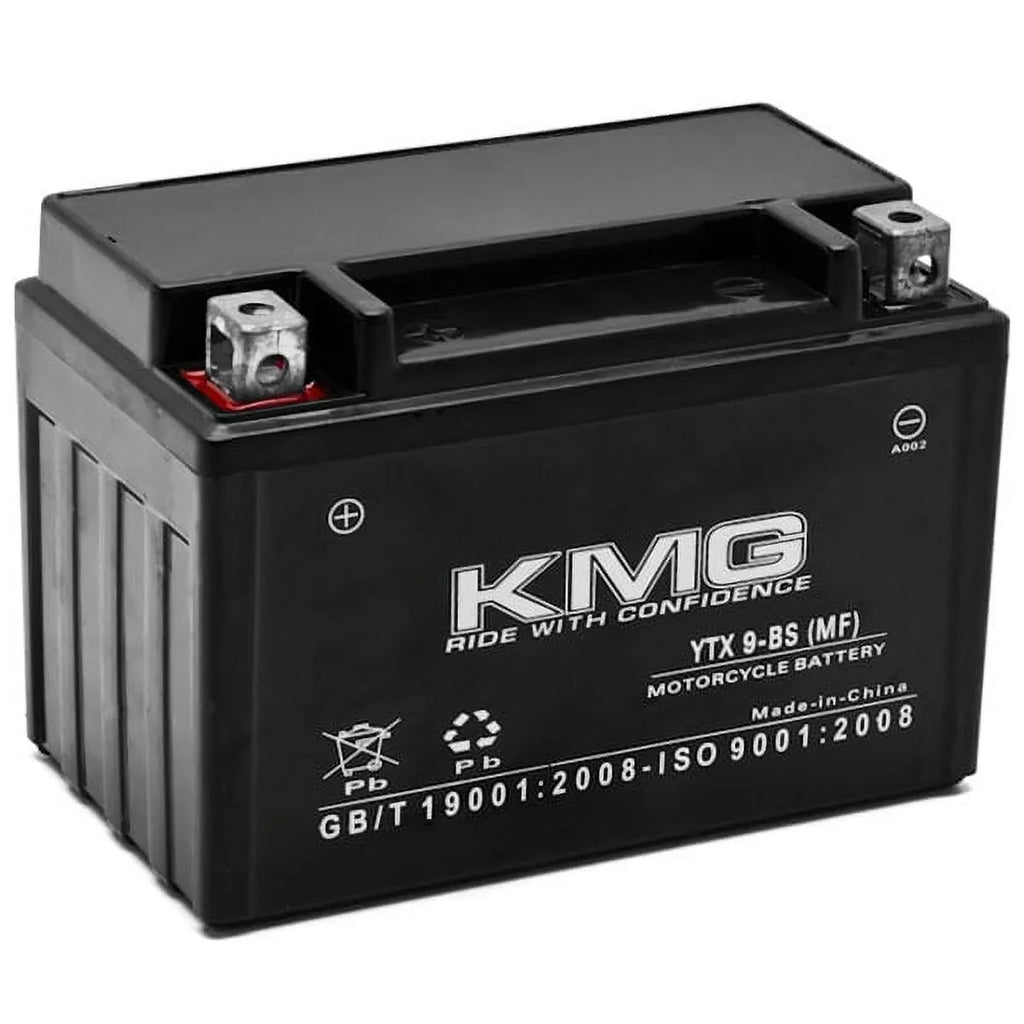 KMG Battery Fitting with Suzuki 600 GSX-R600 1997-2012 YTX9-BS Sealed Maintenance Free Battery High Performance 12V SMF OEM Replacement Powersport Motorcycle ATV Scooter Snowmobile
