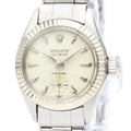 Authenticated Used Vintage ROLEX Precision White Gold Steel Hand-Winding Mens Watch 6525 BF551892