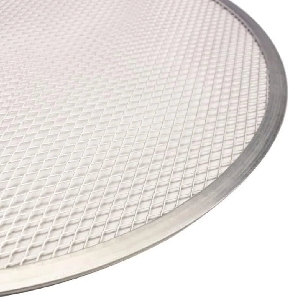 TrueCraftware- Set of 2 Aluminum 12” Pizza Baking Screen Seamless Rim- Bakeware Pizza Screen Round Pizza Pan Tray Round Baking Tray for Home Kitchen Pizzeria & Restaurants