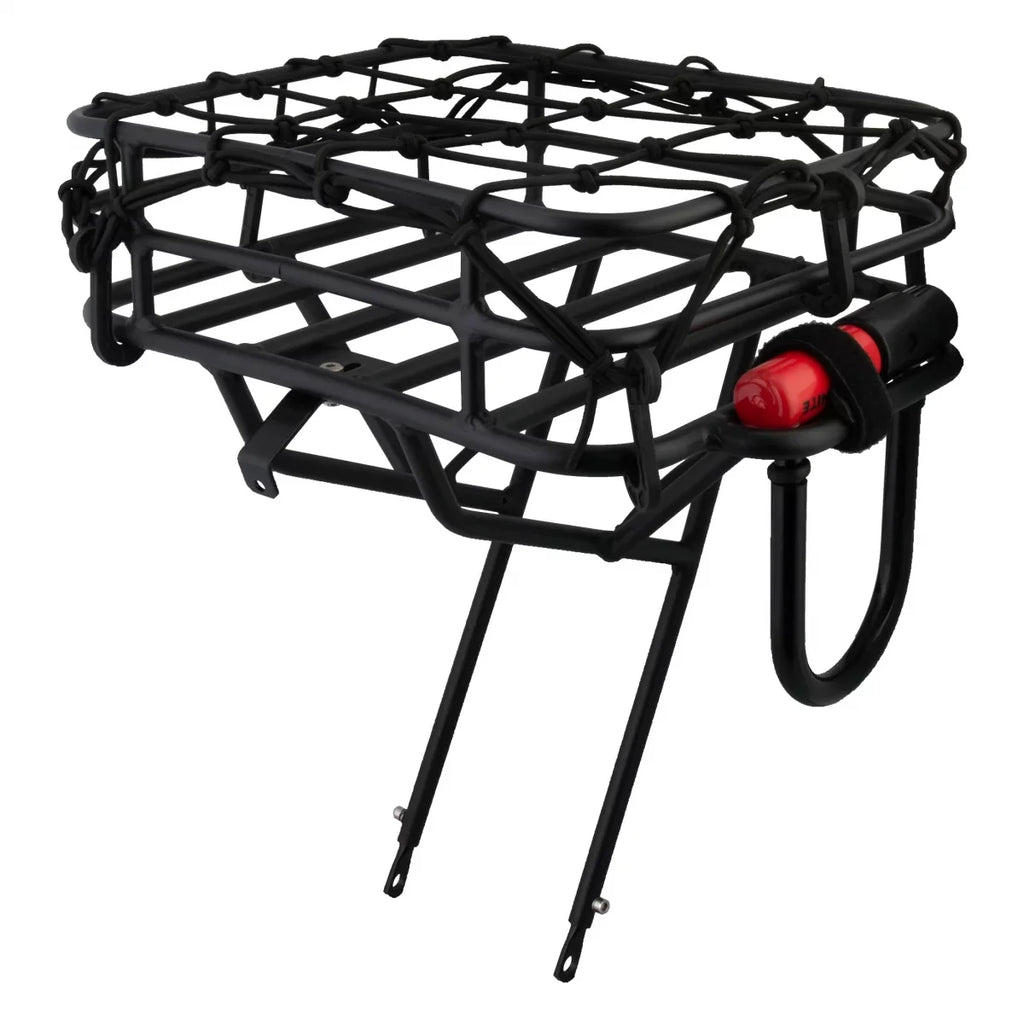 Origin-8 Rush Messenger Front Basket Rack with Cargo Net - Black