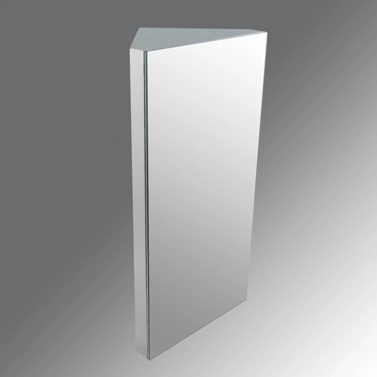 Corner Medicine Cabinet w/Mirror Bathroom Stainless Steel Wall Mount Cabinet Triple Shelf Opens to Left w/Screws Renovator's Supply