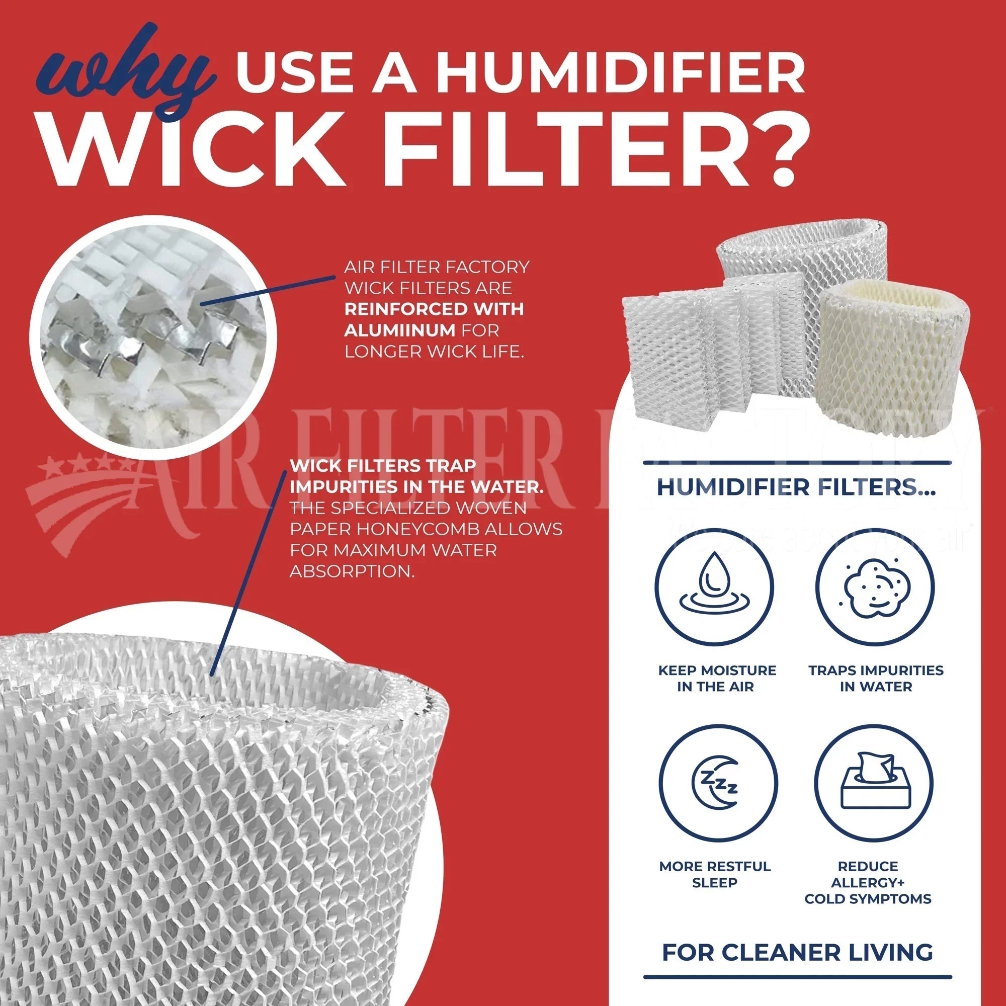3-Pack Matching for Bionaire BWF1500-UC Humidifier Filter by Air Filter Factory