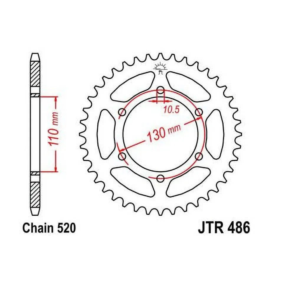 JT Steel Rear Sprocket 45T for Street SUZUKI GSX-R1000 2009-2016