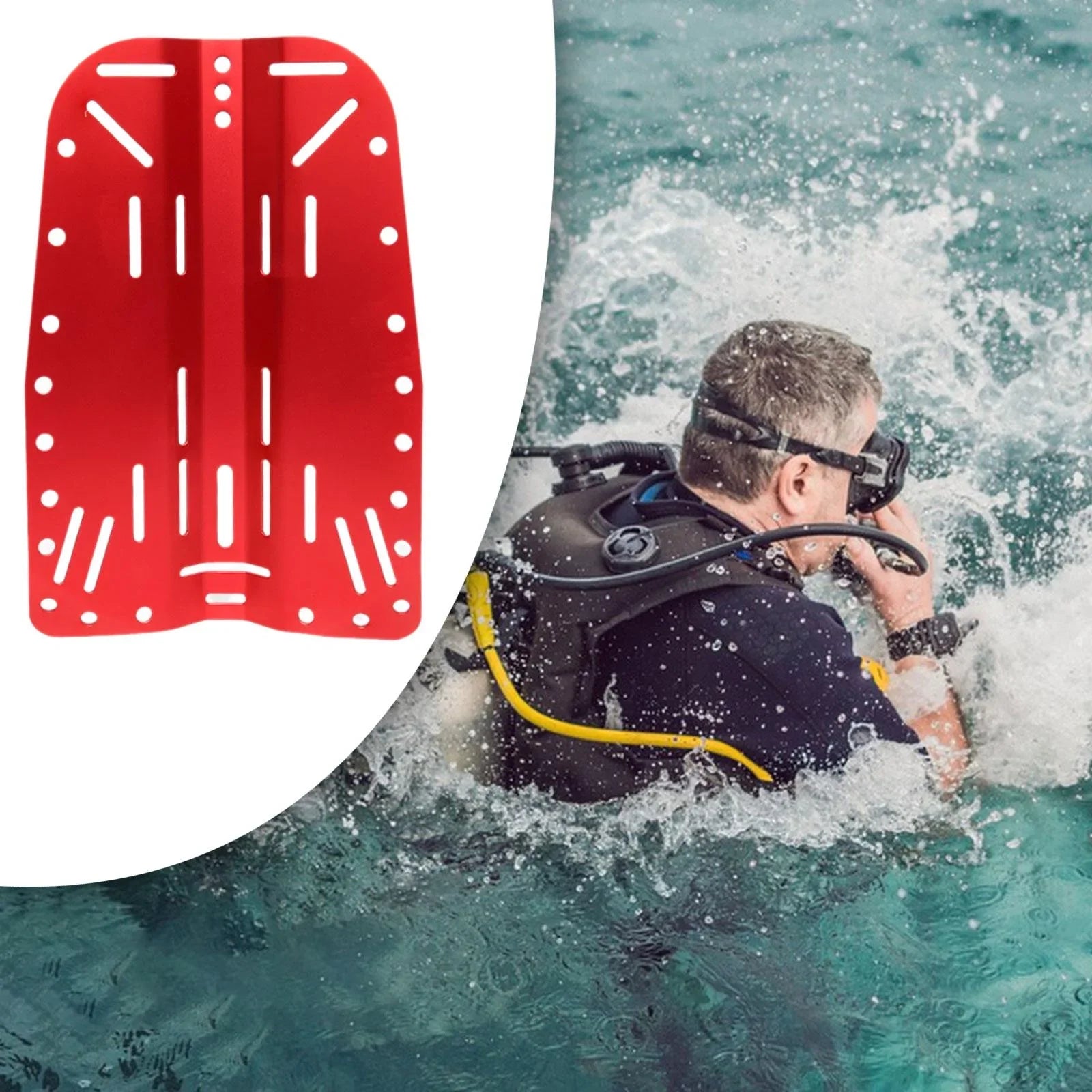 GARENDE Diver BCD Gear Universal Lightweight Snorkeling Plate Scuba Diving Backplate