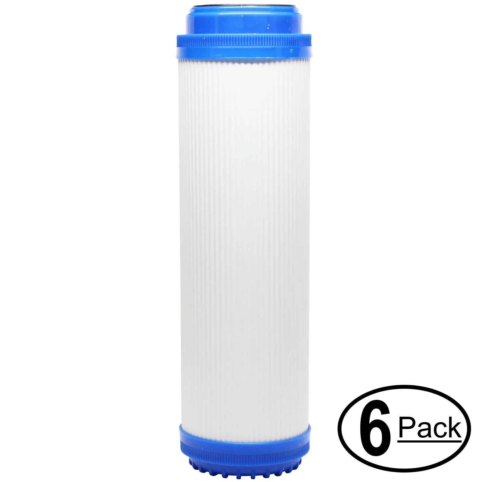 6-Pack Replacement for iSpring RCC1P Granular Activated Carbon Filter - Universal 10-inch Cartridge for iSpring 123Filter 5-stage 100GPD Reverse Osmosis Water Filter - Denali Pure Brand