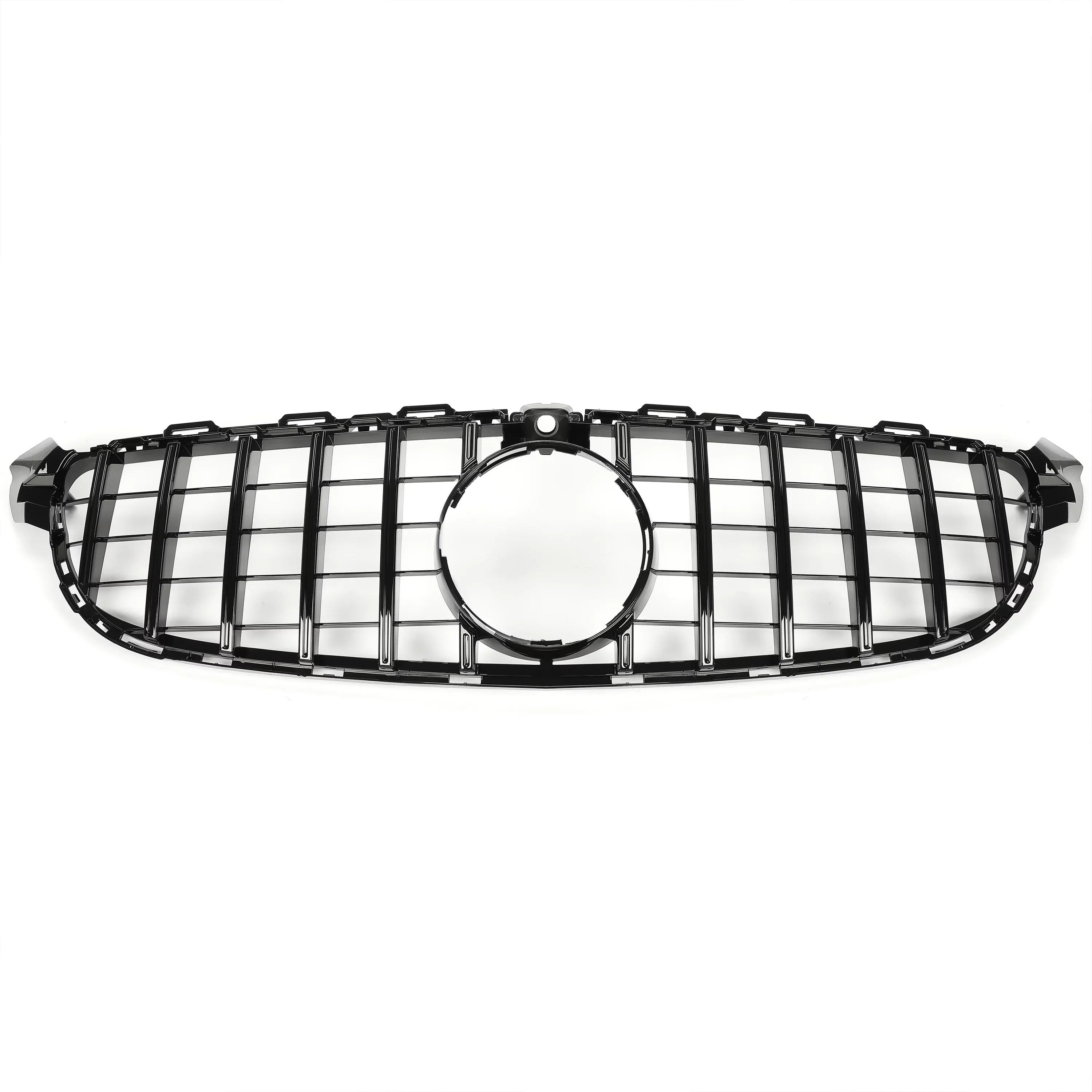 Kojem Front Bumper Grille for 2015 2016 2017 2018 Mercedes Benz W205 C63 AMG S Black Painted for Both with Or without Camera Model Coating