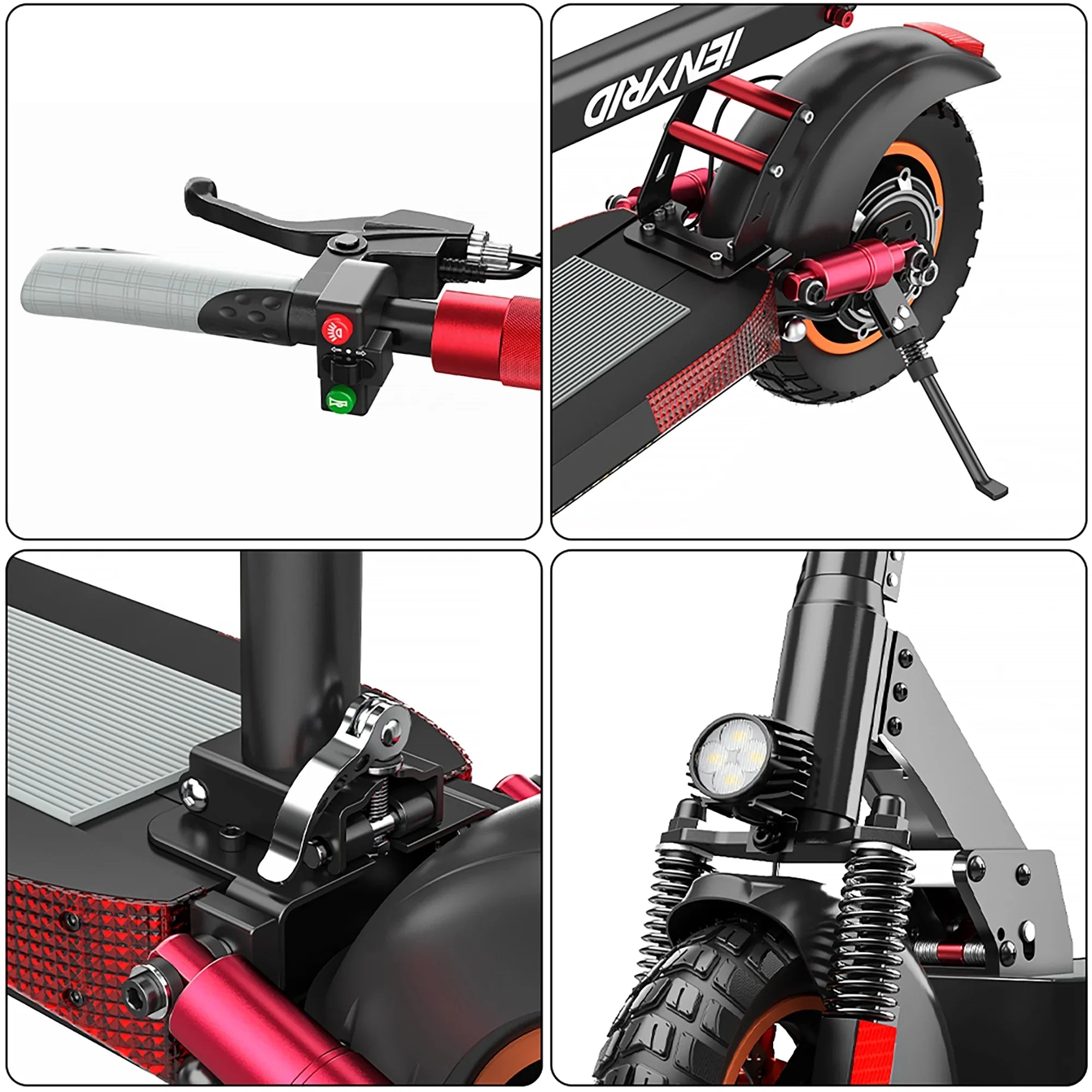 iENYRID Commuter E-Scooter Adult Electric Scooter with Seat, Folding Adult Electric Skateboard up to 330lbs and 28 Miles Long Range, 10 inch Off Road Tires 600W(Peak 800W)