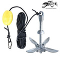 Kayak or Stand Up Paddle Board Anchor - Black, Silver & Yellow