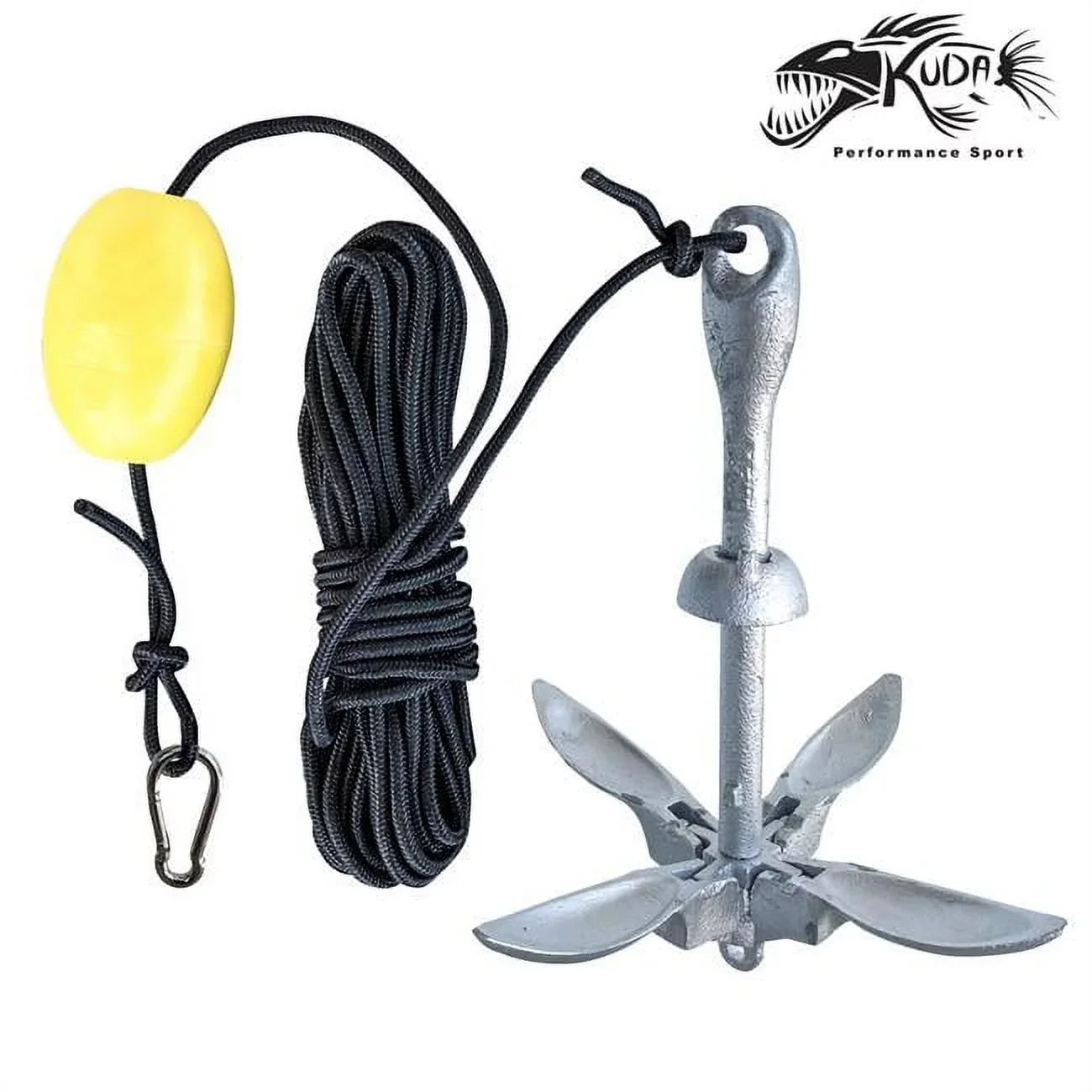 Kayak or Stand Up Paddle Board Anchor - Black, Silver & Yellow