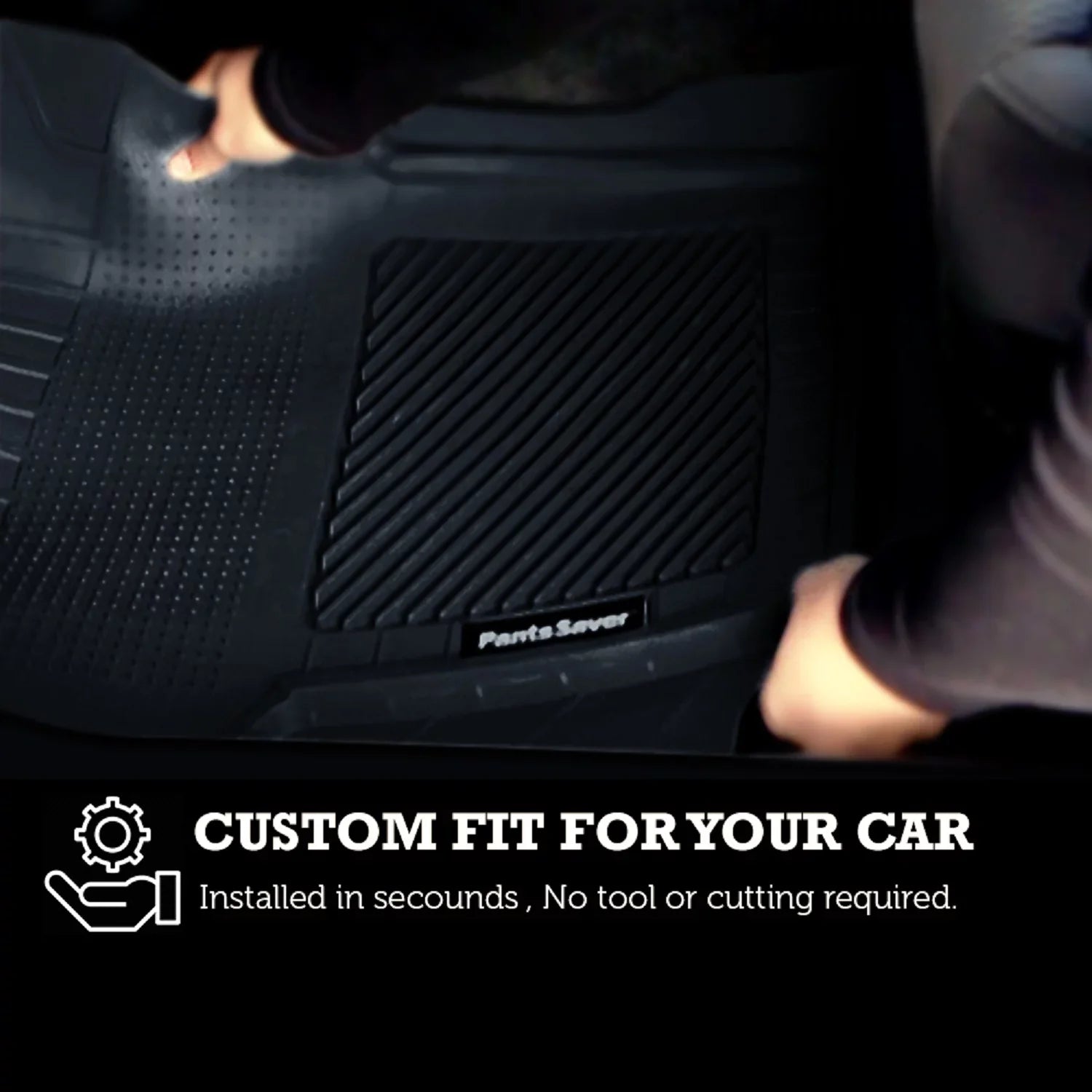 PantsSaver Custom Fit Floor Mats for Genesis GV80 2022-2023 All Climate Protection -4 Piece Set (Black)