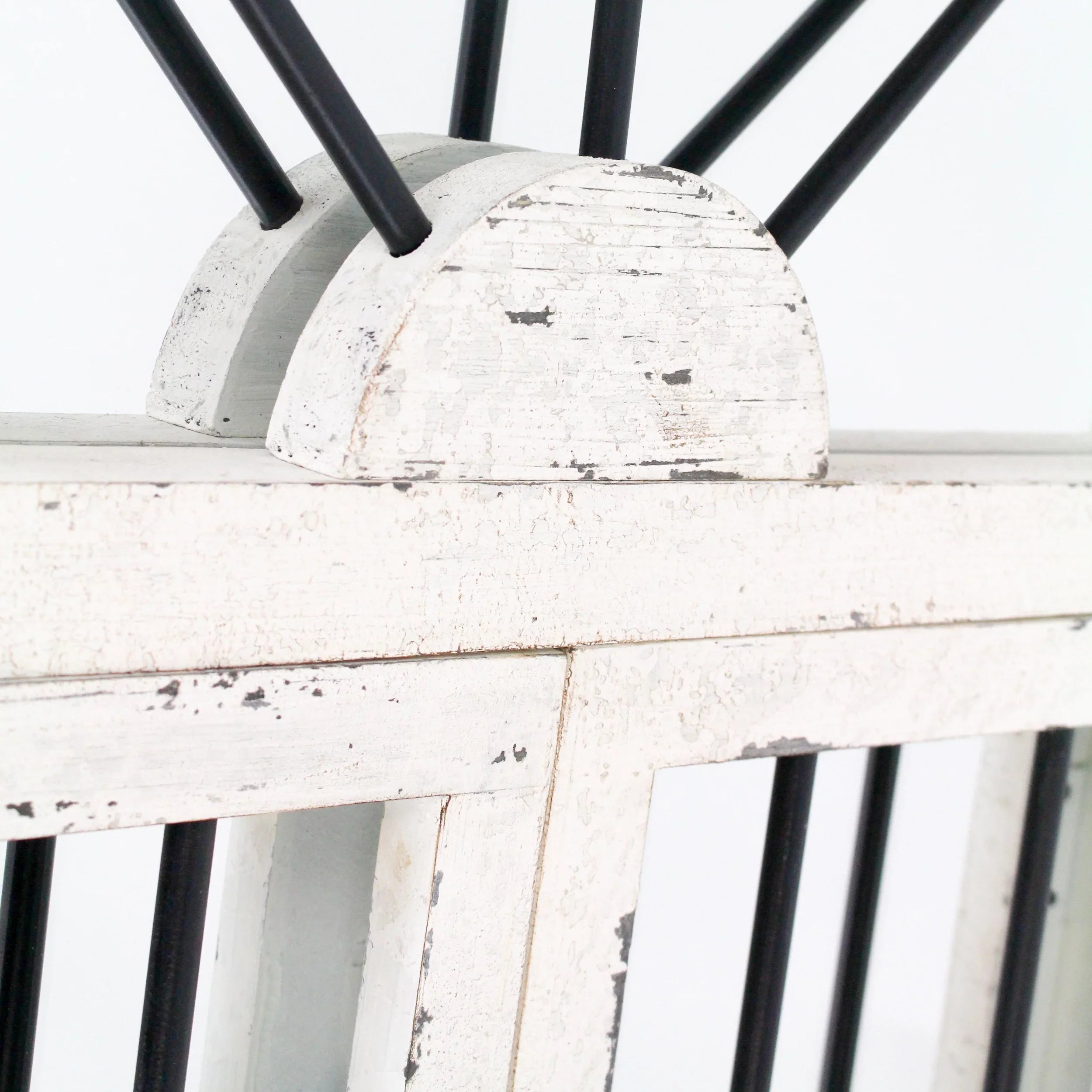 Arched Window Wall Mirror Cottage Chic White 42" x 25" by Aspire