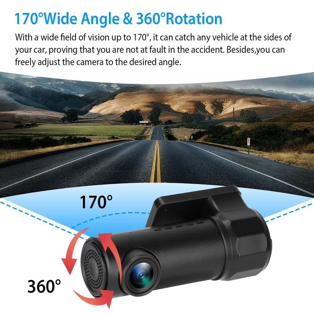 iNova 1080P Dash Cam Car Camera Recorder 170°HD Looping Recording G-sensor App Wifi Car DVR