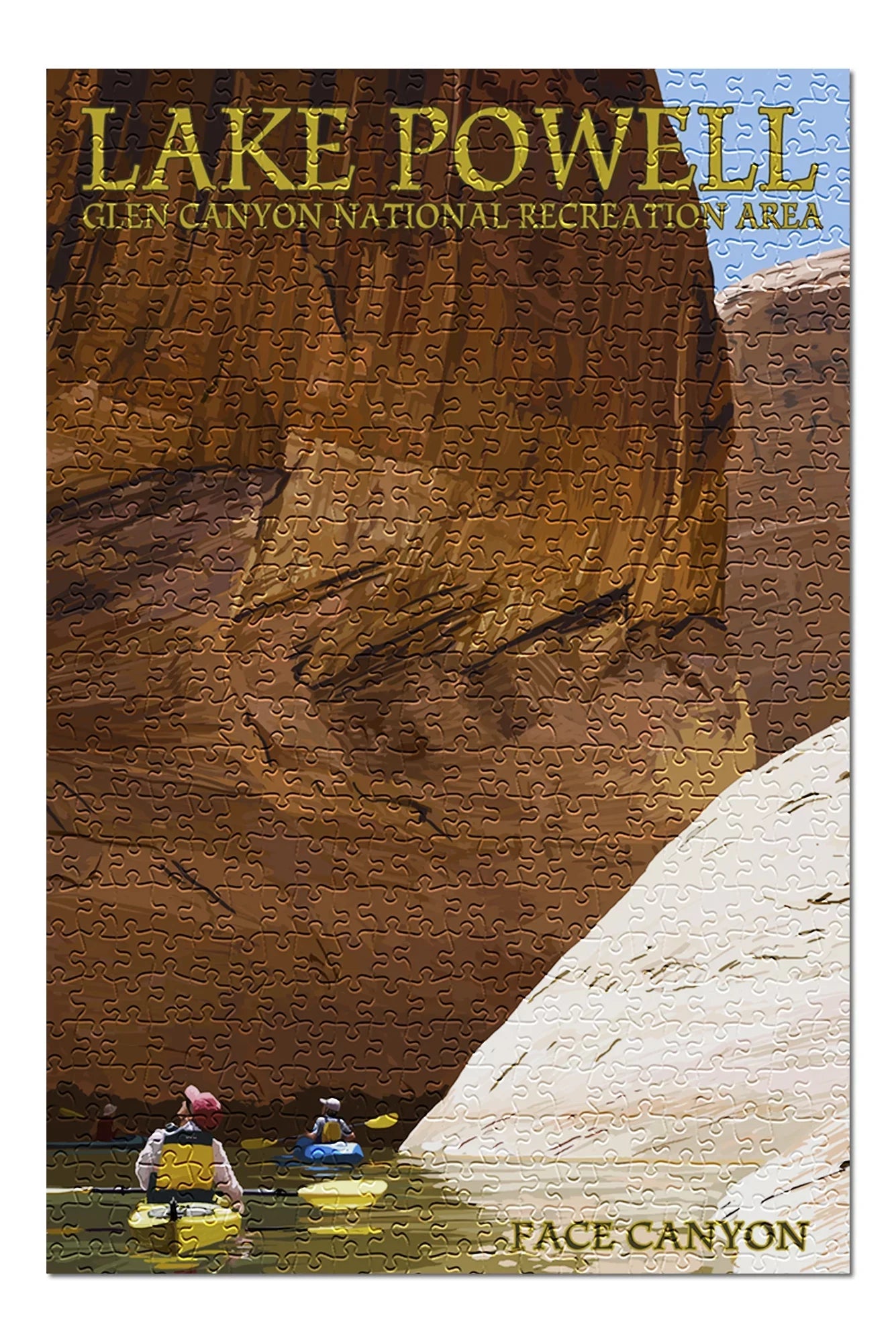 Lake Powell, Face Canyon and Kayakers (19x27 inches, Premium 500 Piece Jigsaw Puzzle for Adults and Family, Made in USA)
