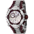 Womens Gladiator Quartz Chronograph Dial Watch, Burgundy, Silver & White