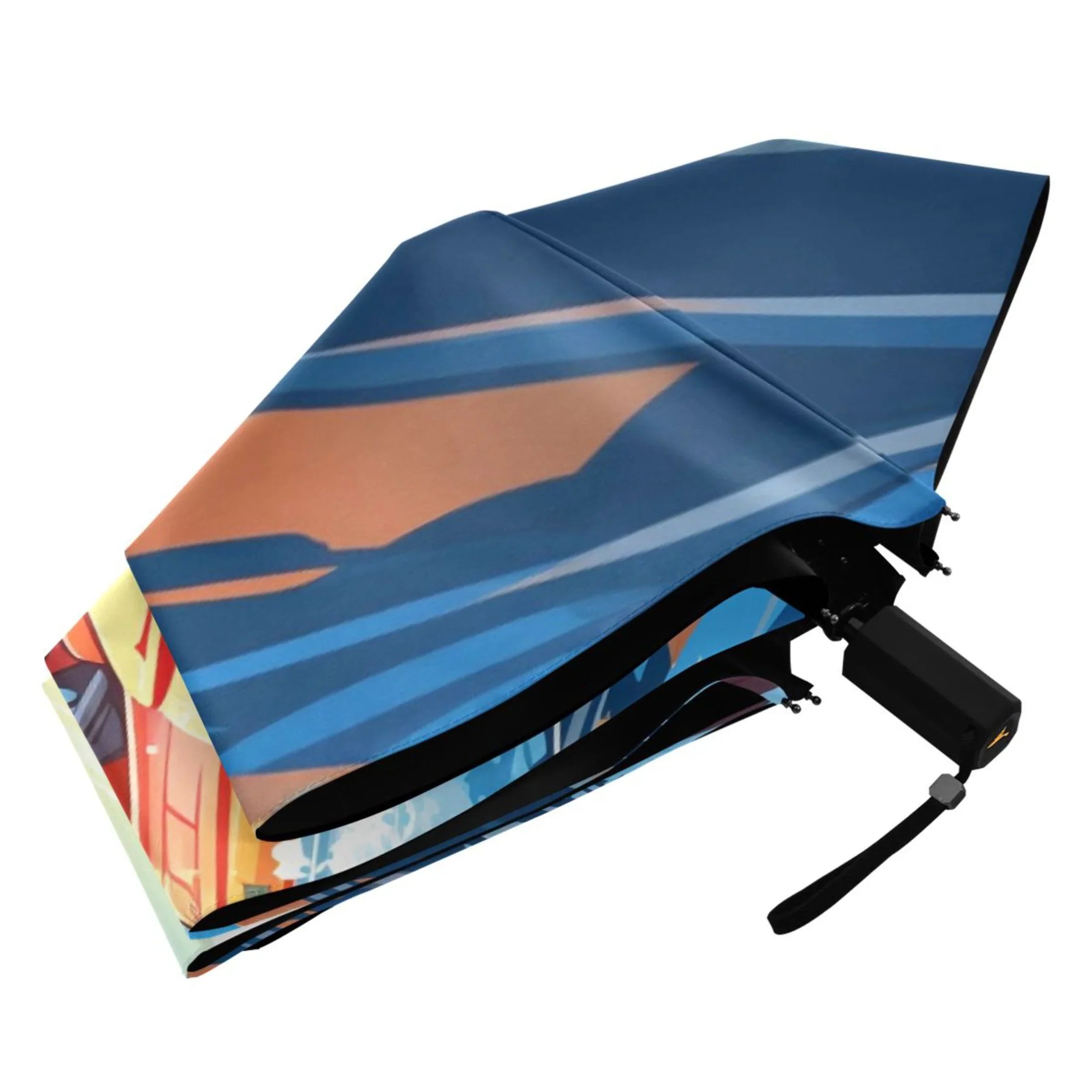 Ship Compact Folding Umbrella for Rain Windproof Travel Umbrella UPF 50+ Lightweight Packable Arc Size