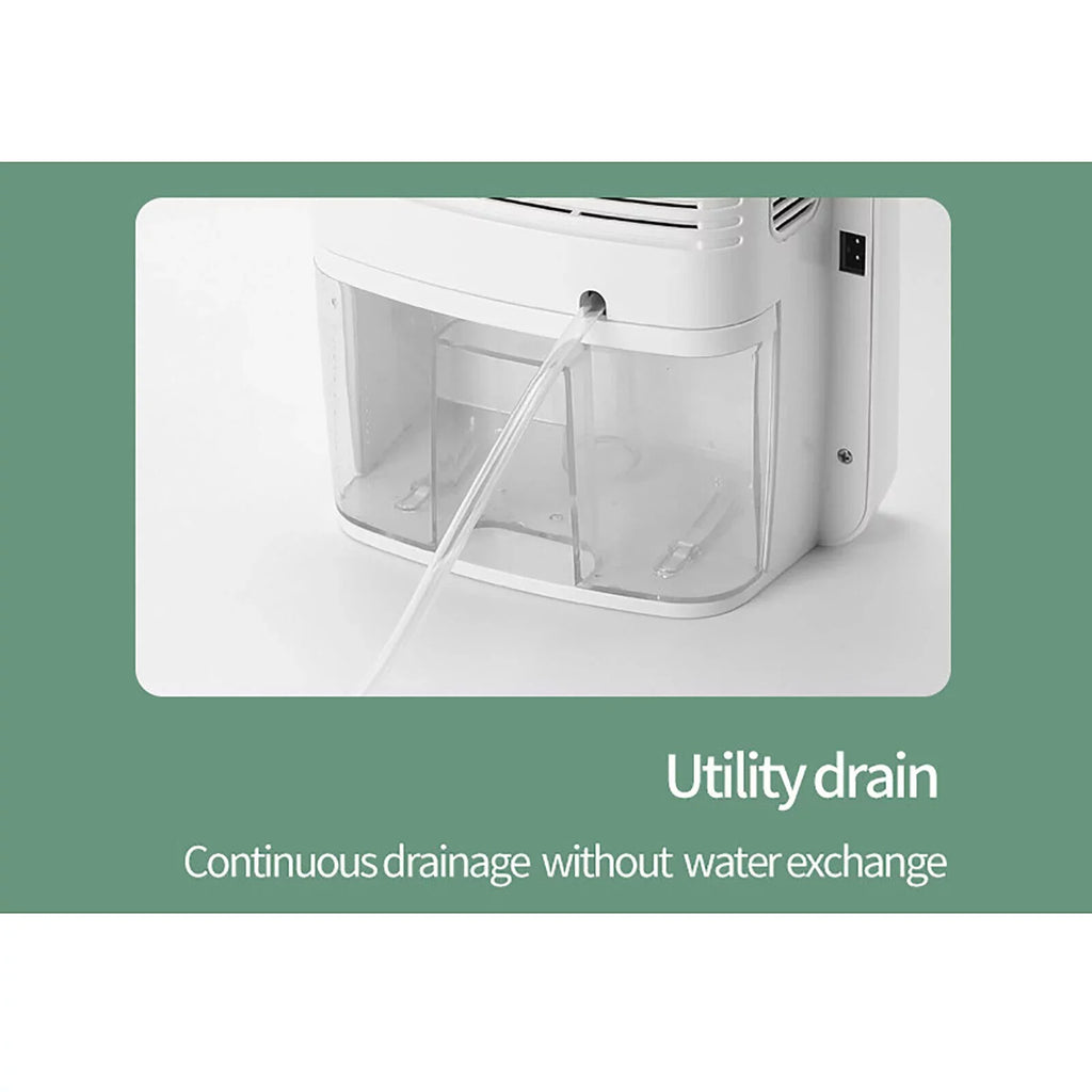 ZhdnBhnos Portable MIni Compact Dehumidifier Moisture Dryer w/ Drain Hose 2.5L Water Tank for Bedroom Caravan RV Garage
