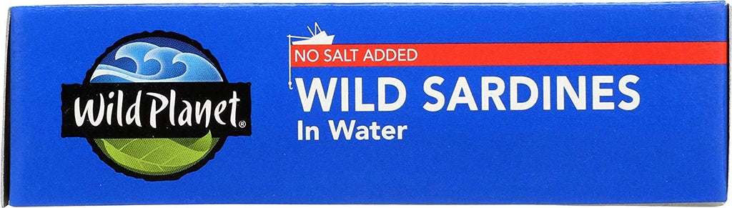 Wild Planet Sardines In Water - Case Of 12 - 4.375 Oz.