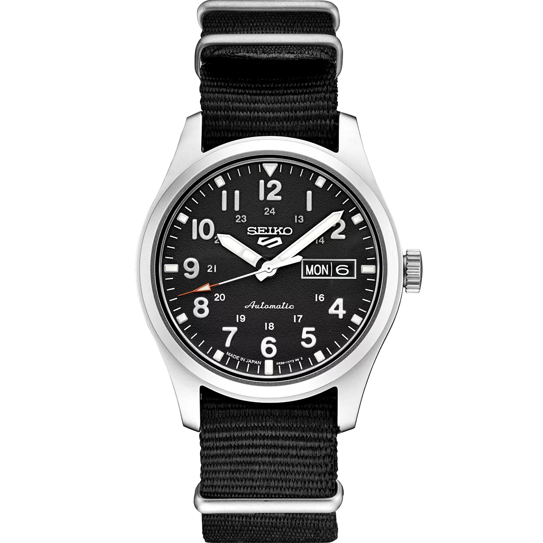 Designice Seiko 5 Sports Men's Watch Black 39.4mm Stainless Steel SRPG37