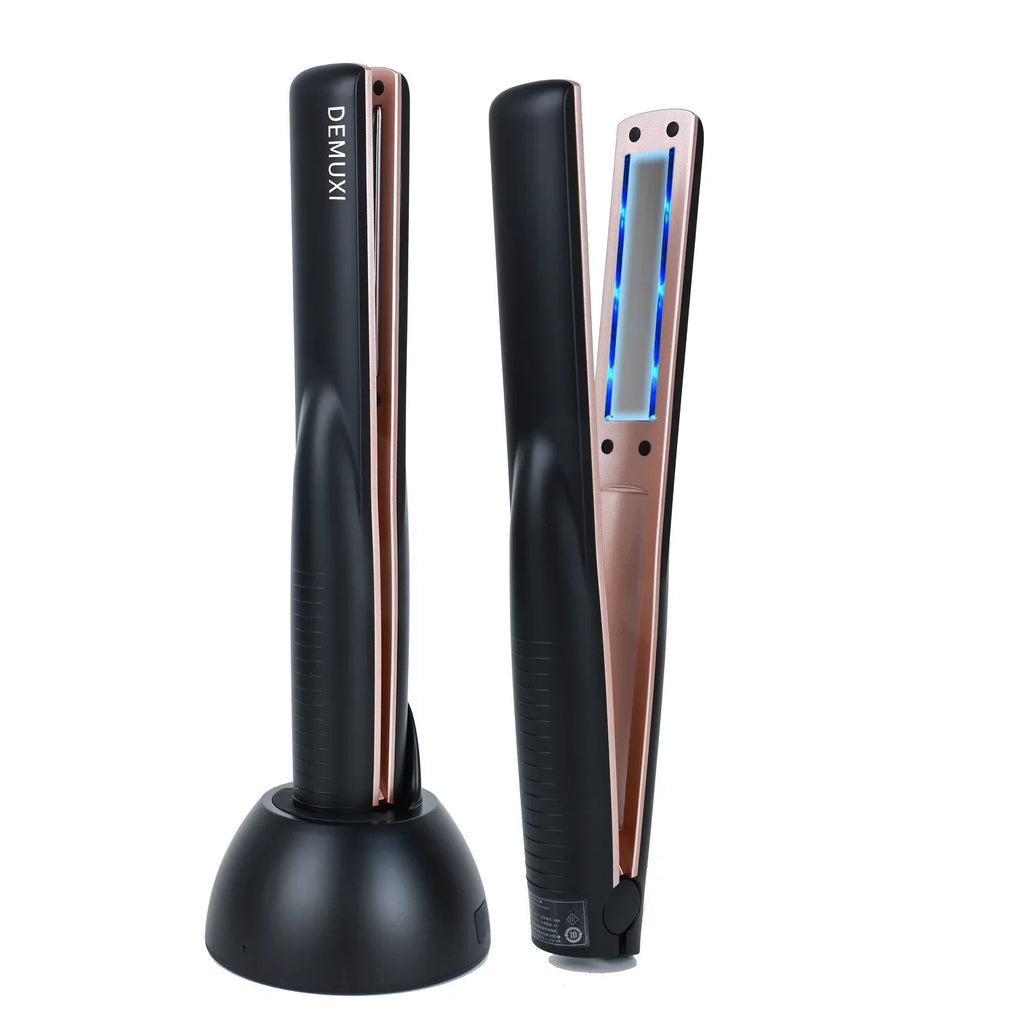 DIMUXI Ultrasonic Hair Care Iron, Professional Cold Iron Straightner, Shield the Damaged Hair, Wireless Portable