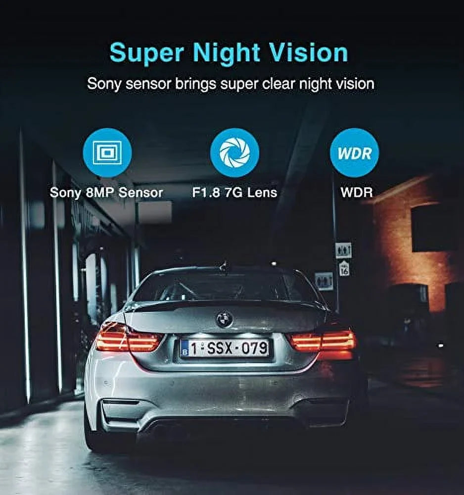 VIOFO A129 Pro 4K Dash Cam 3840x2160P Ultra HD 4K Dash Camera 8MP Sensor GPS Wi-Fi, Buffered Parking Mode, G-Sensor, Motion Detection, WDR, Loop Recording