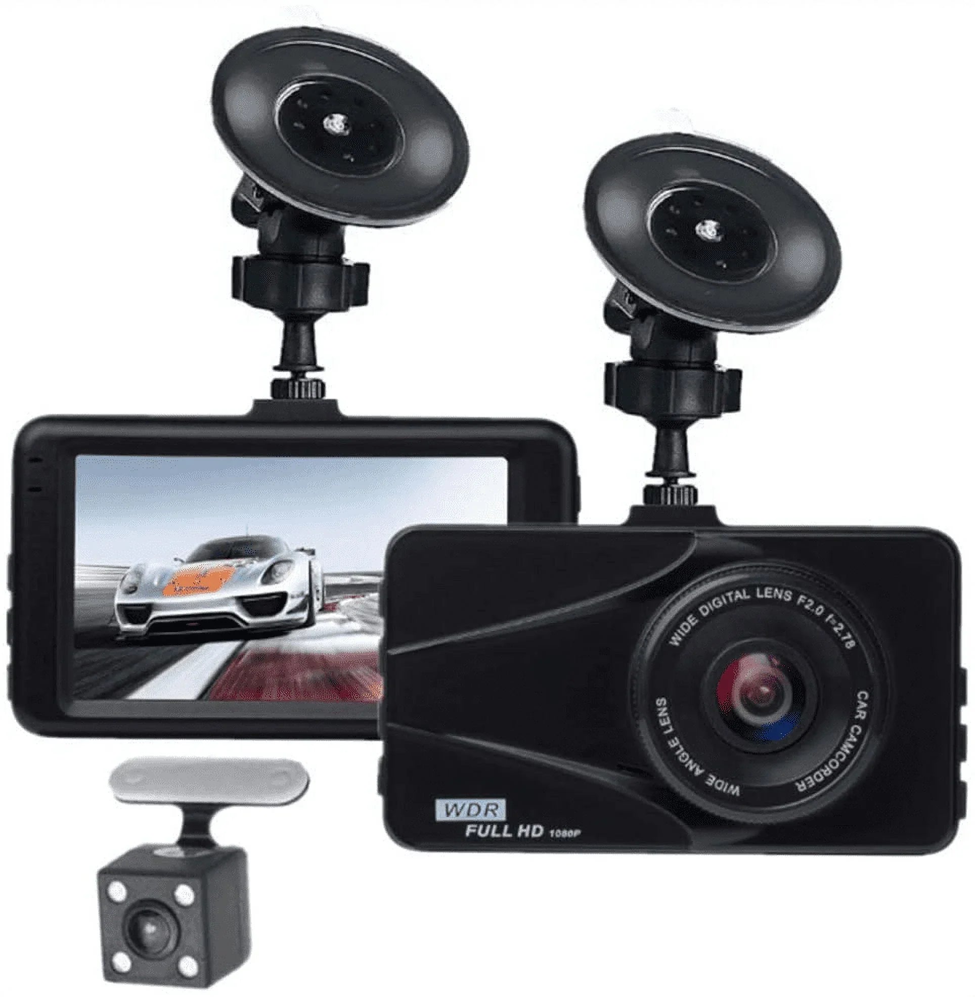 T670 Plus DVR Dash Cam For Lincoln Dual Travel Recorder Full HD 3" LCD Screen 170° Wide Angle, WDR, G-Sensor, Loop Recording Motion Detection Excellent Video Images