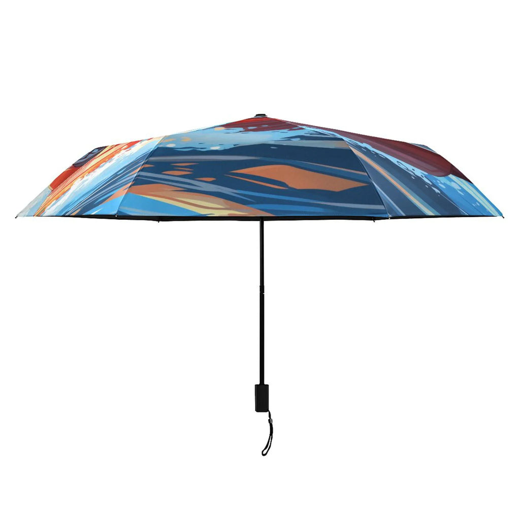Ship Compact Folding Umbrella for Rain Windproof Travel Umbrella UPF 50+ Lightweight Packable Arc Size