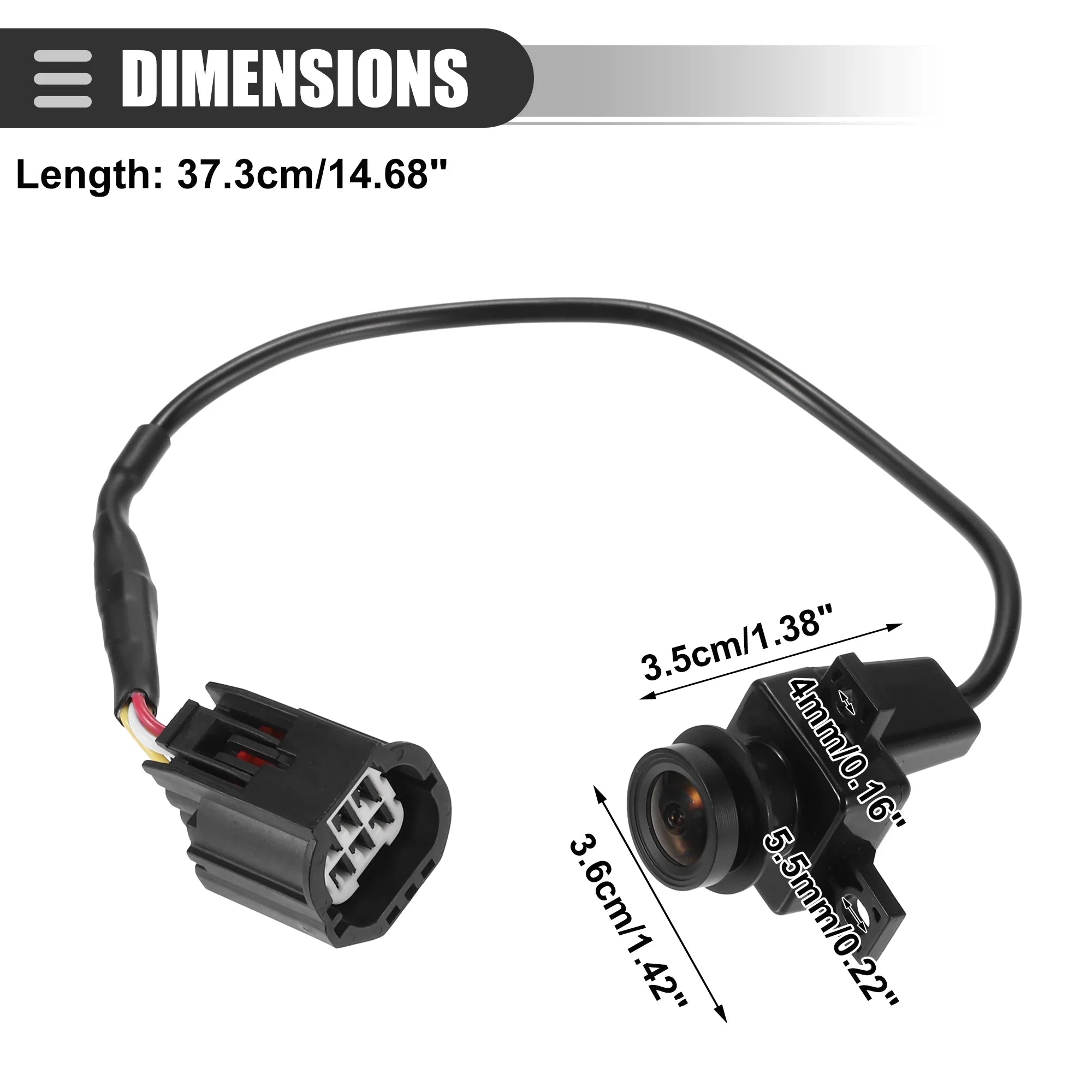 Unique Bargains Rear View Parking Assist Camera for Dodge 1500 2010 Plastic Glass Black