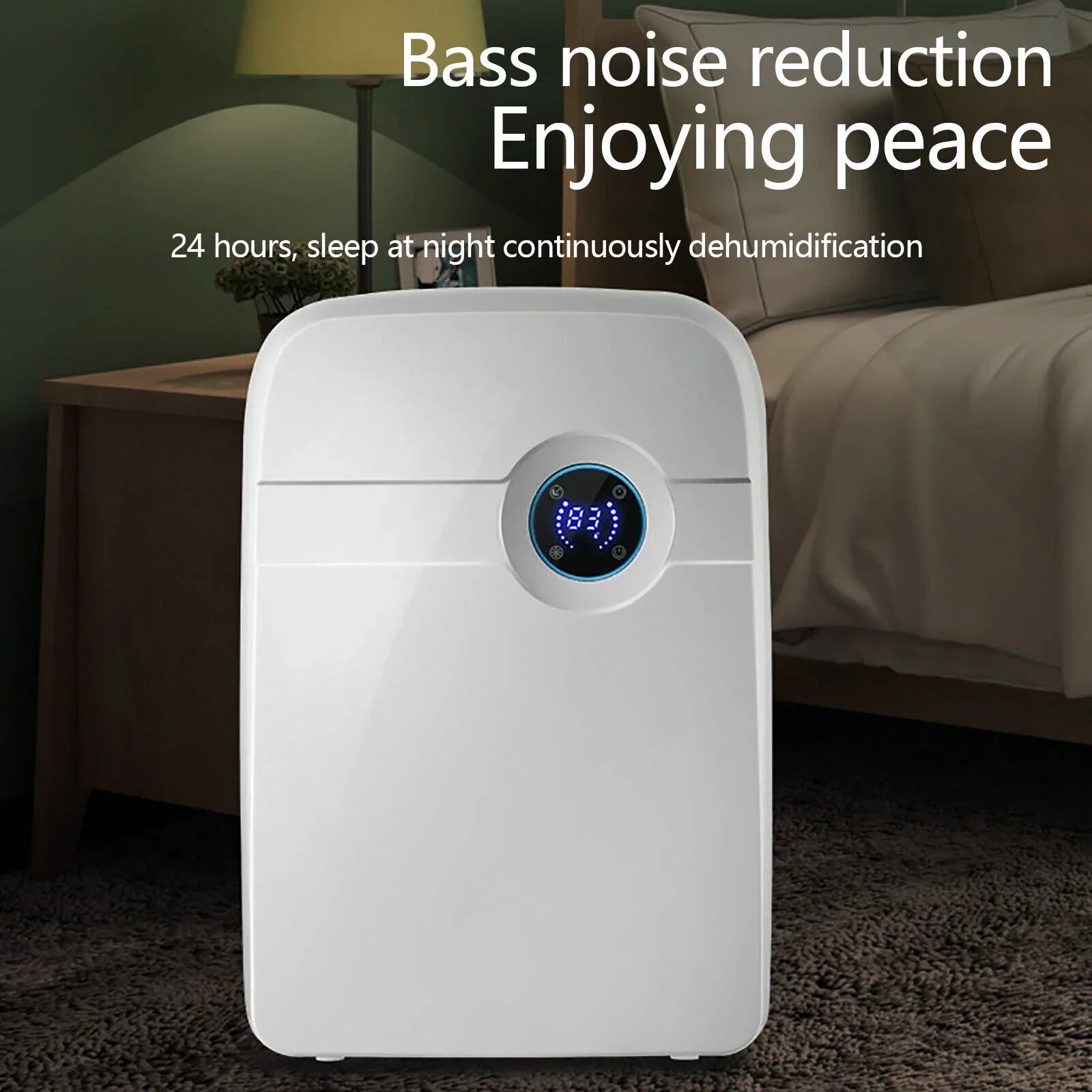 ZhdnBhnos Portable MIni Compact Dehumidifier Moisture Dryer w/ Drain Hose 2.5L Water Tank for Bedroom Caravan RV Garage