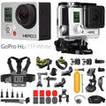 Restored GoPro HERO3 White Edition action camera 1080p 5.0 MP WiFi underwater up to 131.2 ft Camcorder + 35in1 Kits (Refurbished)