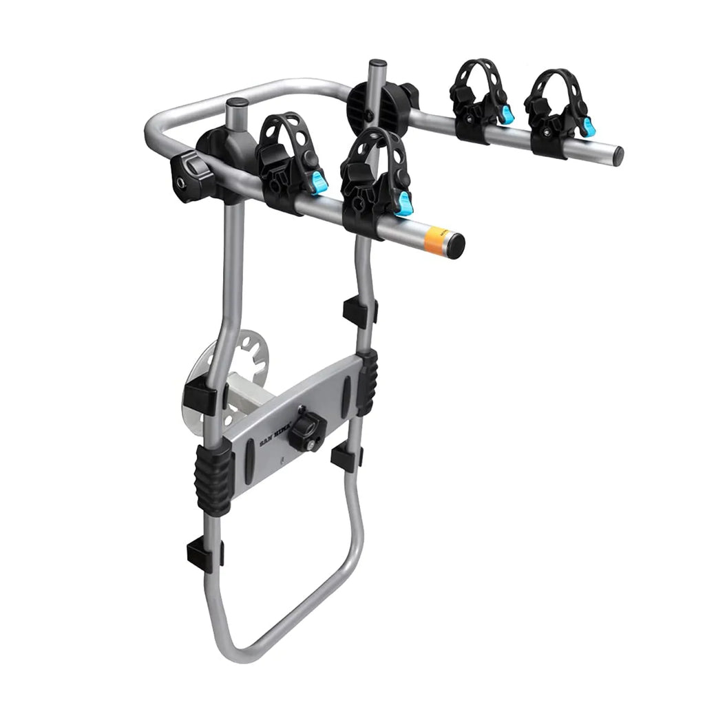 Fieryred 2 Bike Bolt On Spare Tire Rack w/ 75 Pound Capacity, Black