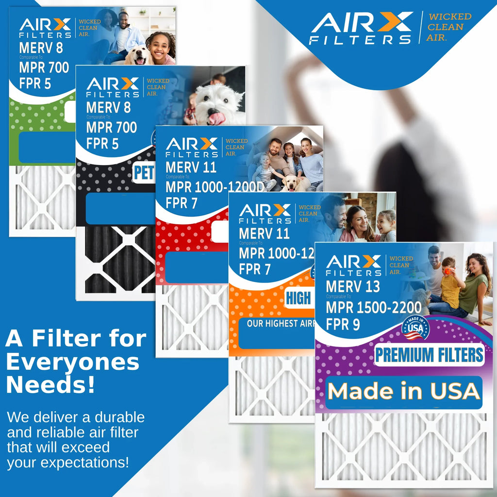 20x25x5 Air Filter Odor Eliminator Carbon Filter MERV 8 Comparable to MPR 700 & FPR 5 Matching with Honeywell FC100A1037 2 Pack by AIRX FILTERS WICKED CLEAN AIR.