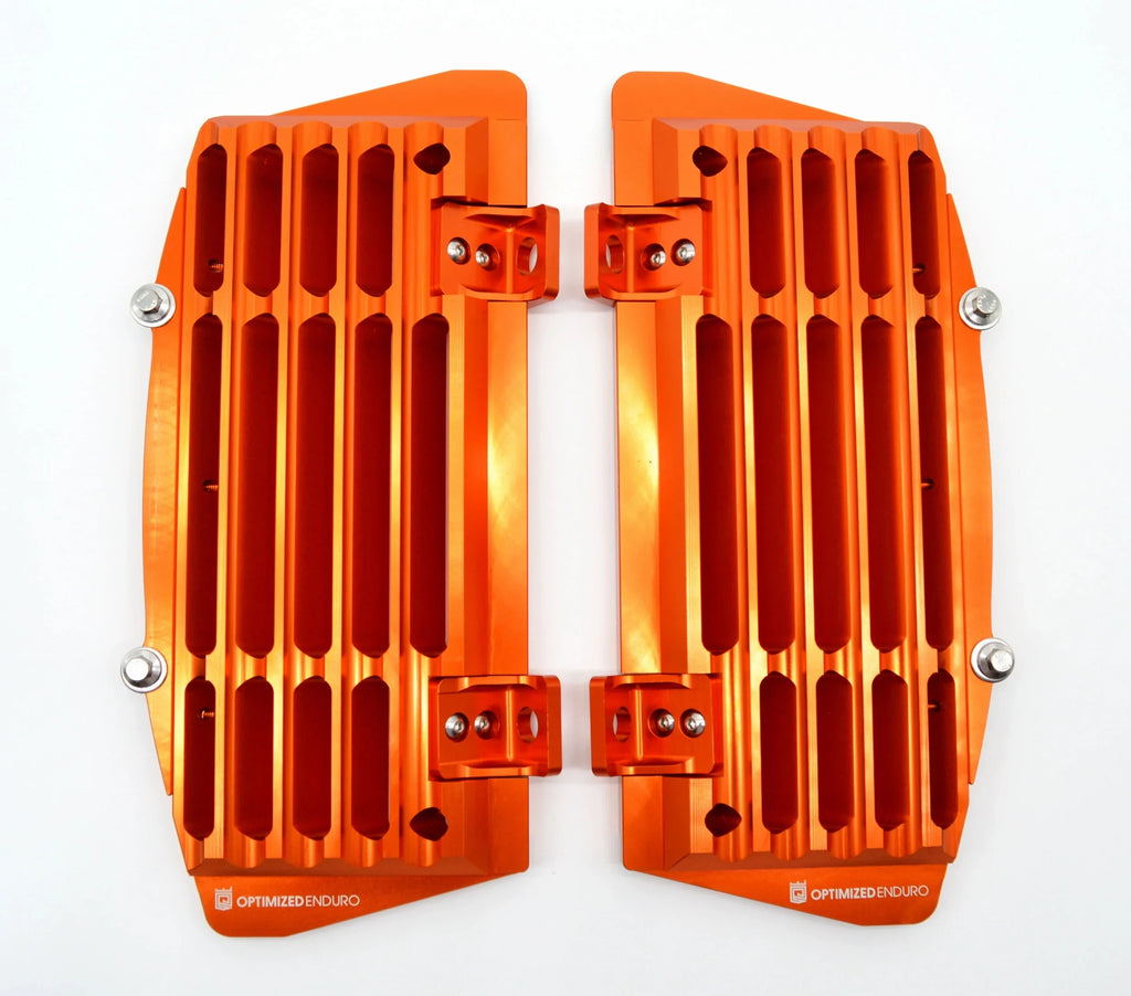 Optimized Enduro Radiator Guards for KTM 2016-2023 (Orange)