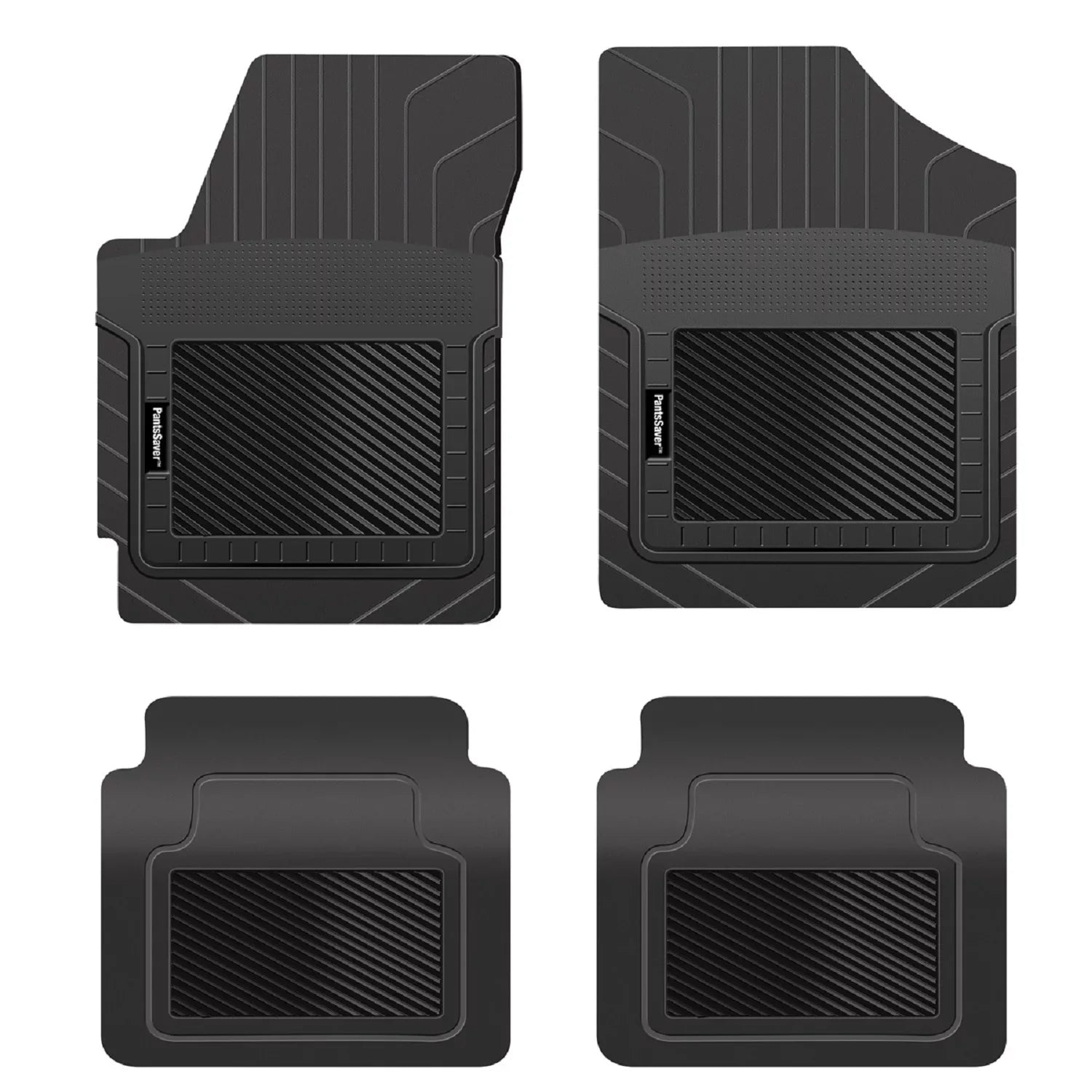 PantsSaver Custom Fit Floor Mats for Genesis GV80 2022-2023 All Climate Protection -4 Piece Set (Black)