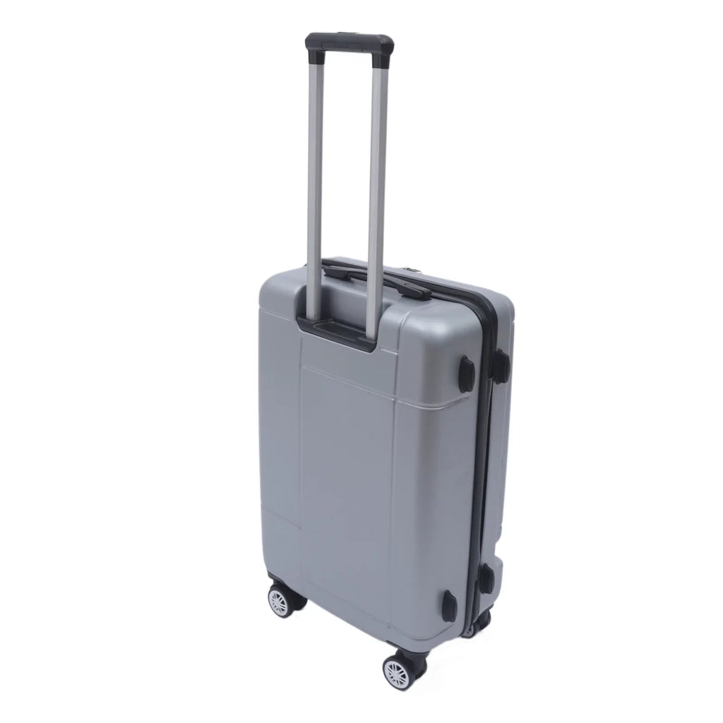 Wuzstar 24" Traveling Luggage PC+ABS Luggage Bags with TSA Lock Long-lasting Spinner Wheels Hardside Carry On Suitcase , Silver