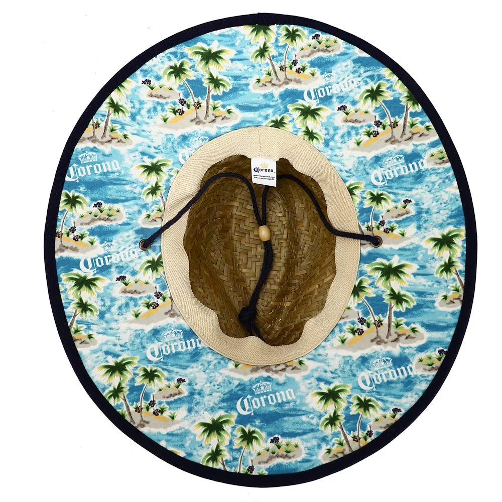 Corona Sun Hat with Woven Patch and Printed Under brim