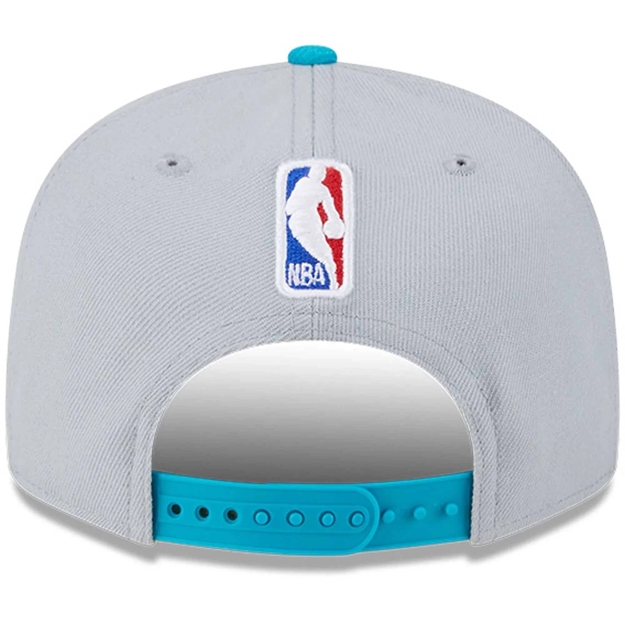 Men's New Era Gray/Teal Charlotte Hornets Tip-Off Two-Tone 9FIFTY Snapback Hat - OSFA