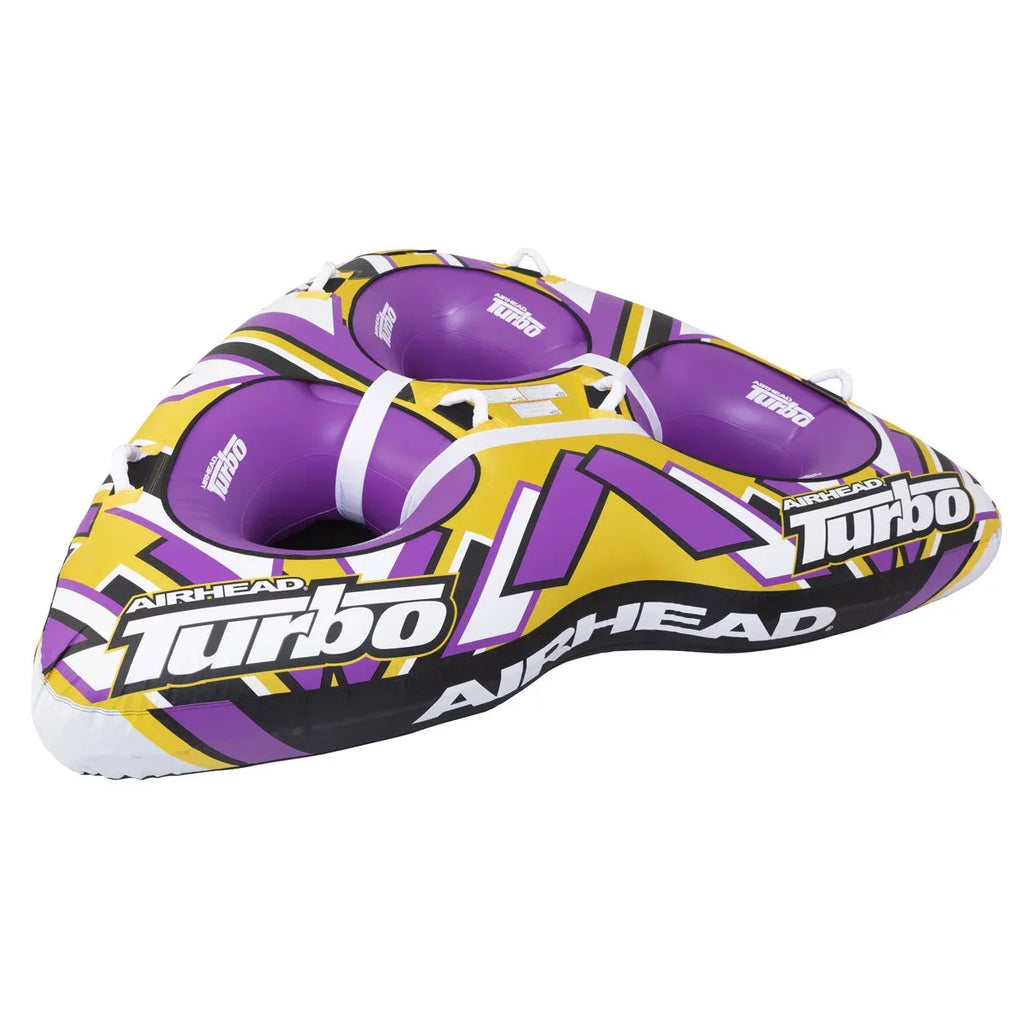 Airhead Turbo Blast 3 Person 81" x 107" Inflatable Watercraft Towable Water Inner Tube