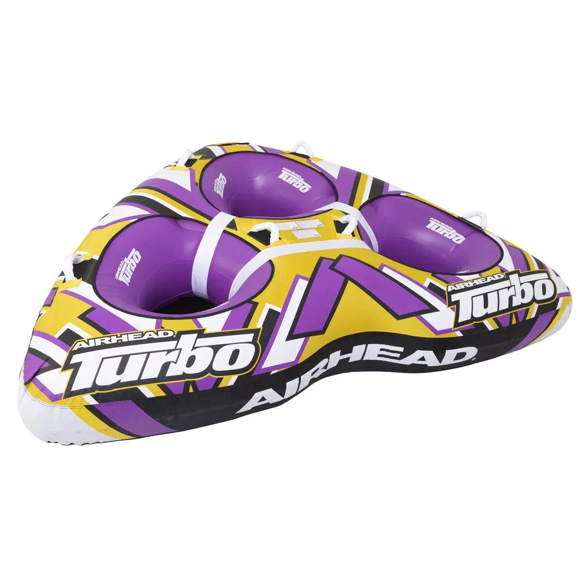Airhead Turbo Blast 3 Person 81" x 107" Inflatable Watercraft Towable Water Inner Tube