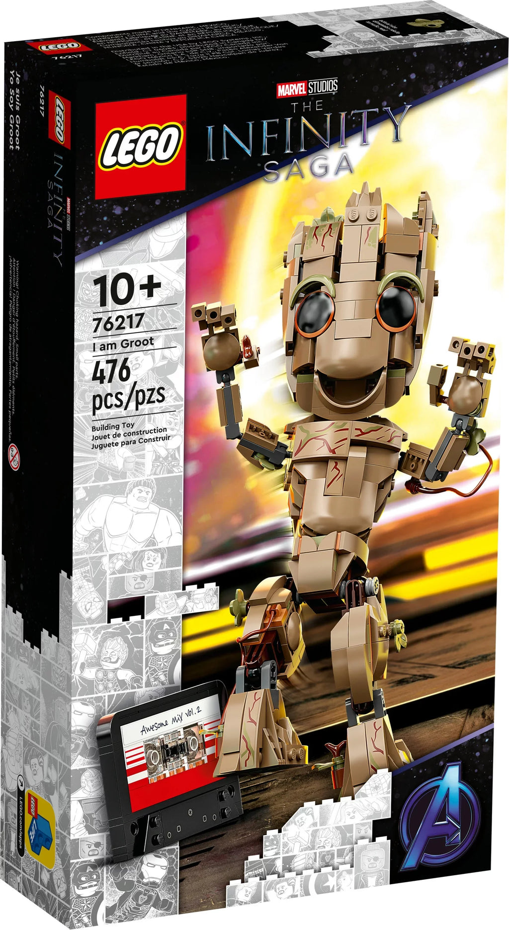 LEGO Marvel I am Groot Buildable Toy, 76217 Guardians of the Galaxy 2 Set, Collectable Baby Groot Model Figure, Gift Idea