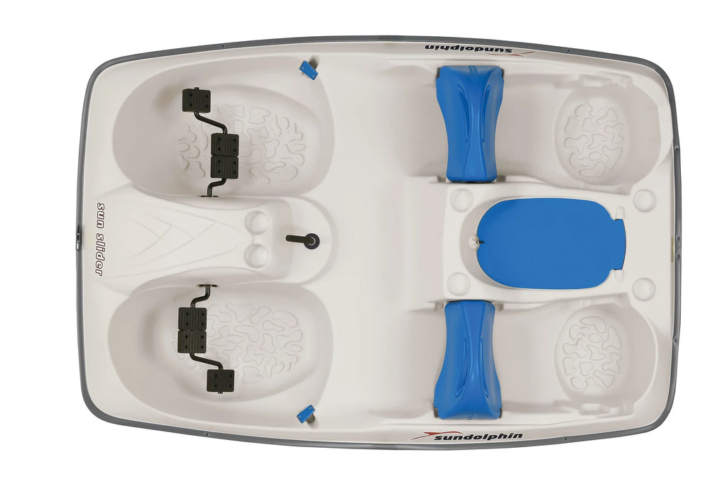 Sun Dolphin 5 Seat Sun Slider Pedal Vessel with Canopy, Blue