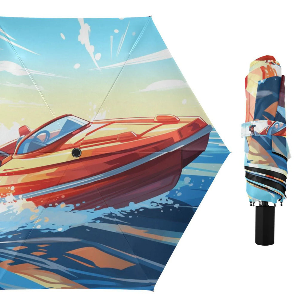Ship Compact Folding Umbrella for Rain Windproof Travel Umbrella UPF 50+ Lightweight Packable Arc Size